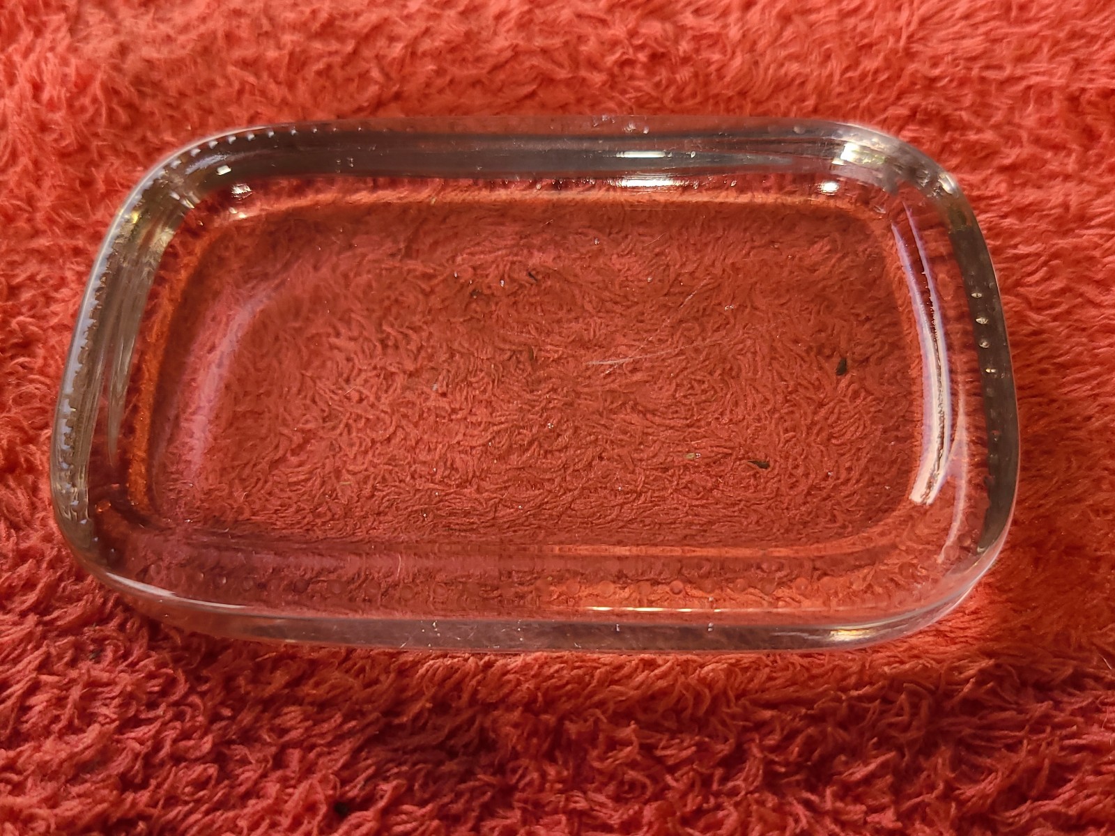 Vintage Clear Glass Paper Weight