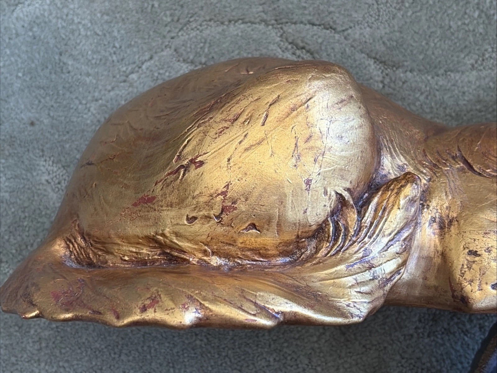 Large Vintage FREEMAN & McFARLIN Matte Finish Gold Cat 17” Scarce (309ME)
