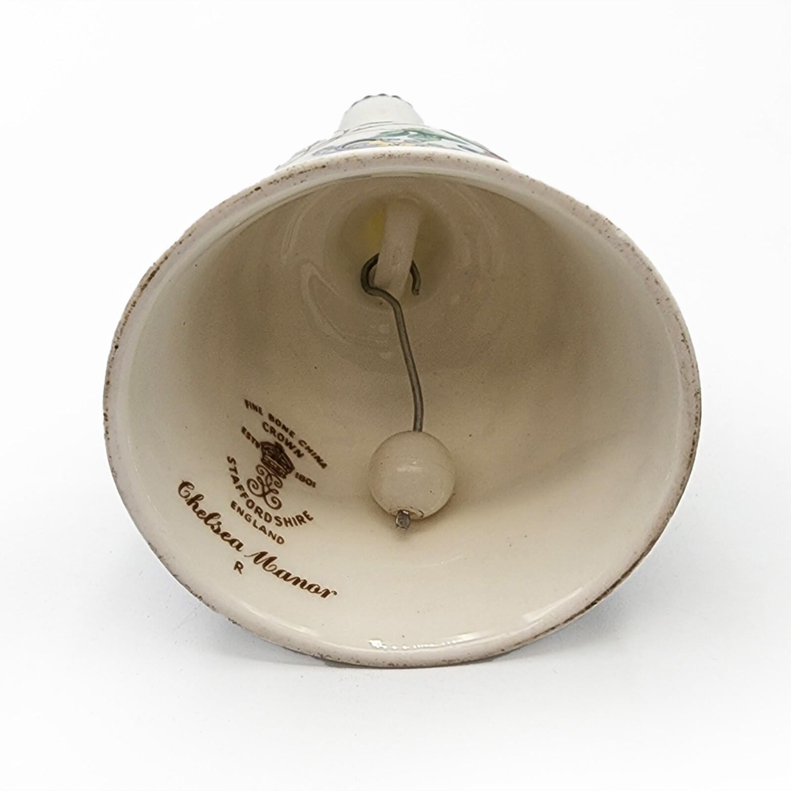 Vintage Small Crown Staffordshire England Chelsea Manor Bell Fine Bone China
