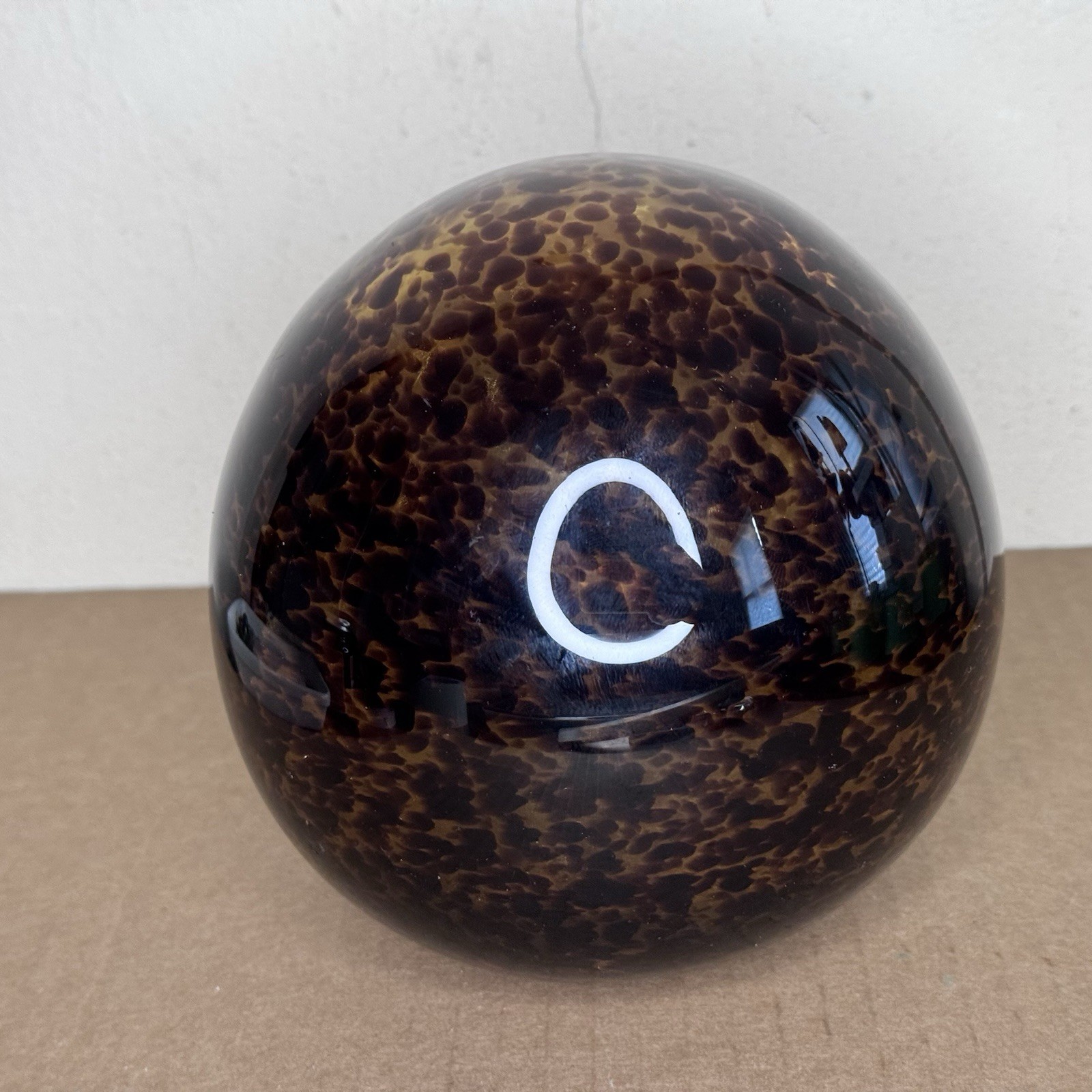 Vtg Murano Vetro Artistico Veneziano Art Glass 5½” 4½lb Ball Paperweight Italy