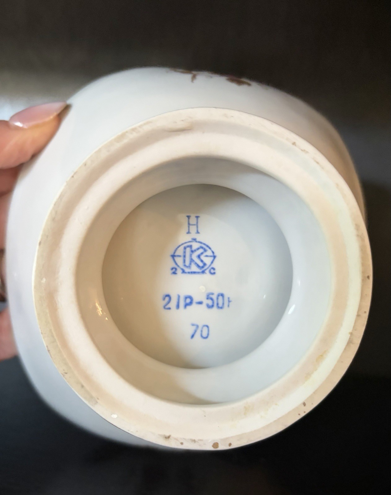 Vintage Soviet porcelain candy basket