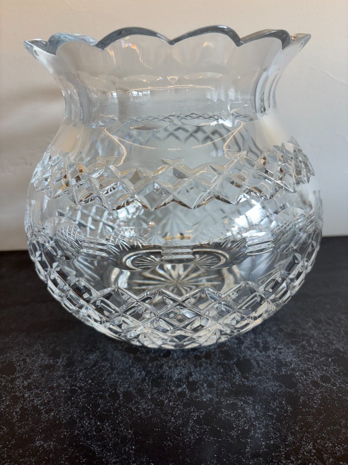WATERFORD CRYSTAL Martha Washington Unity Vase American Heritage Collection, EXC