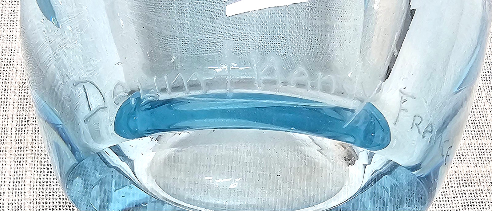 Daum and Nancy France Blue Signed Octagon-Shaped Vase BIN04 DS36