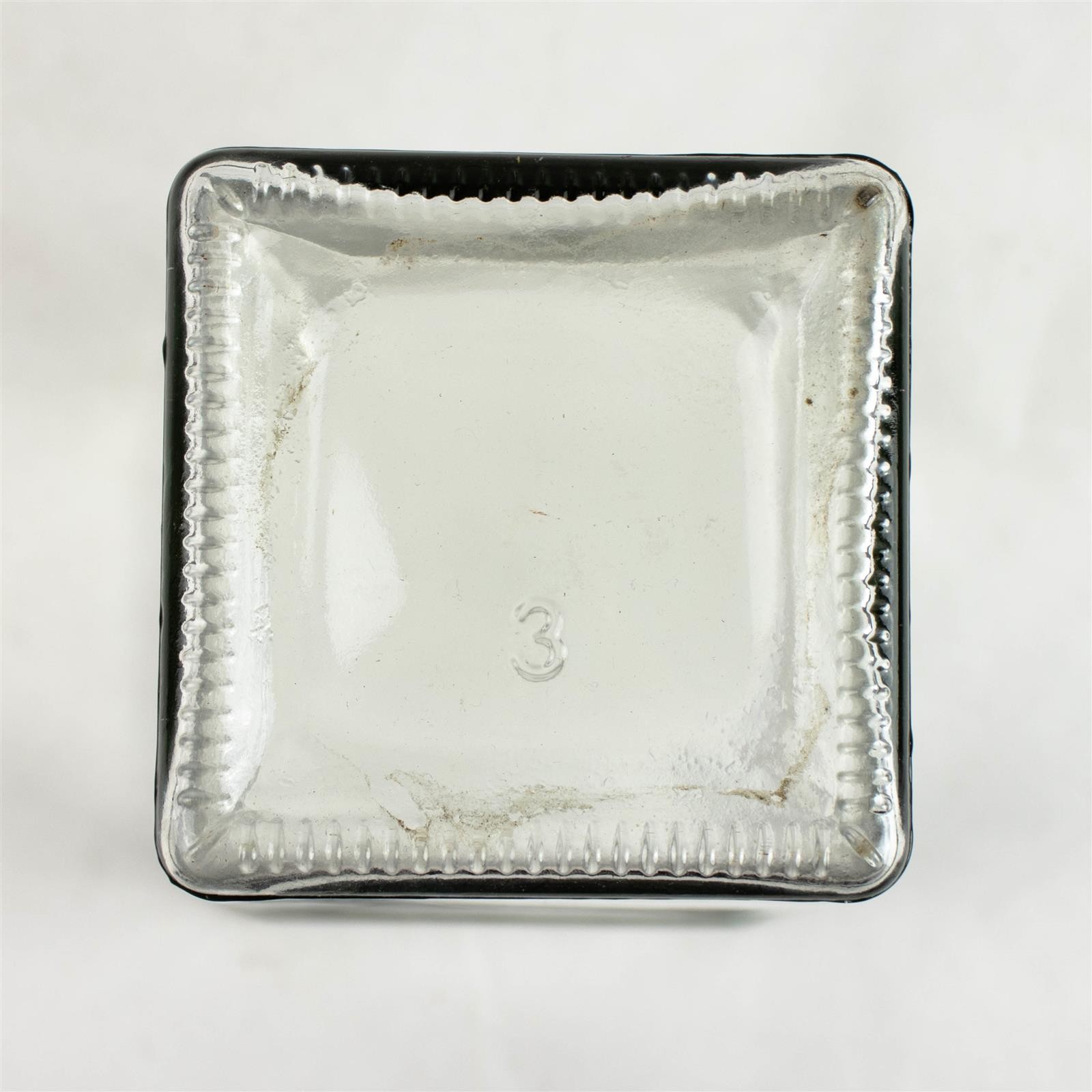 Tall Square Clear Glass Vase 9.25in Minimalist Modern
