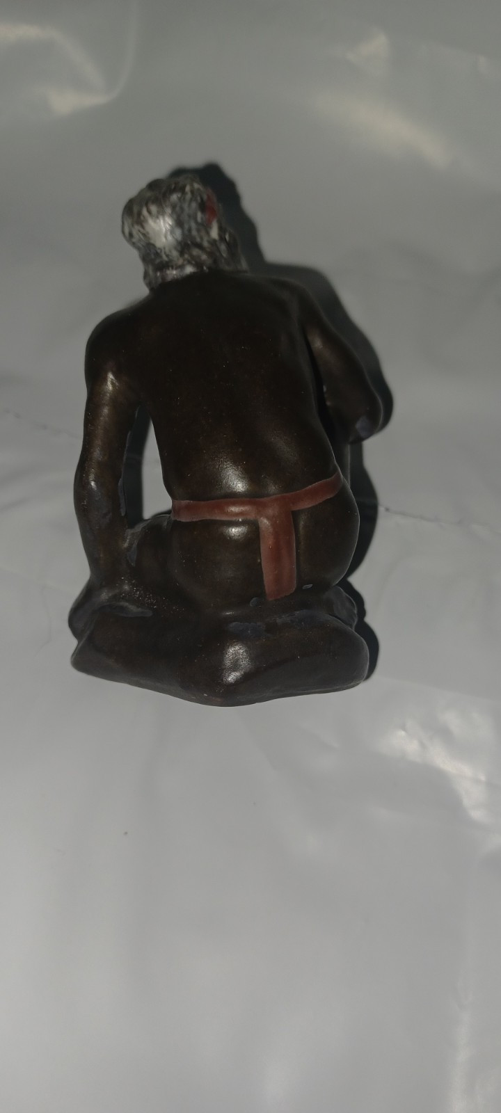 Rare vintage Darbyshire pottery figure elder Aboriginal 3.5″H