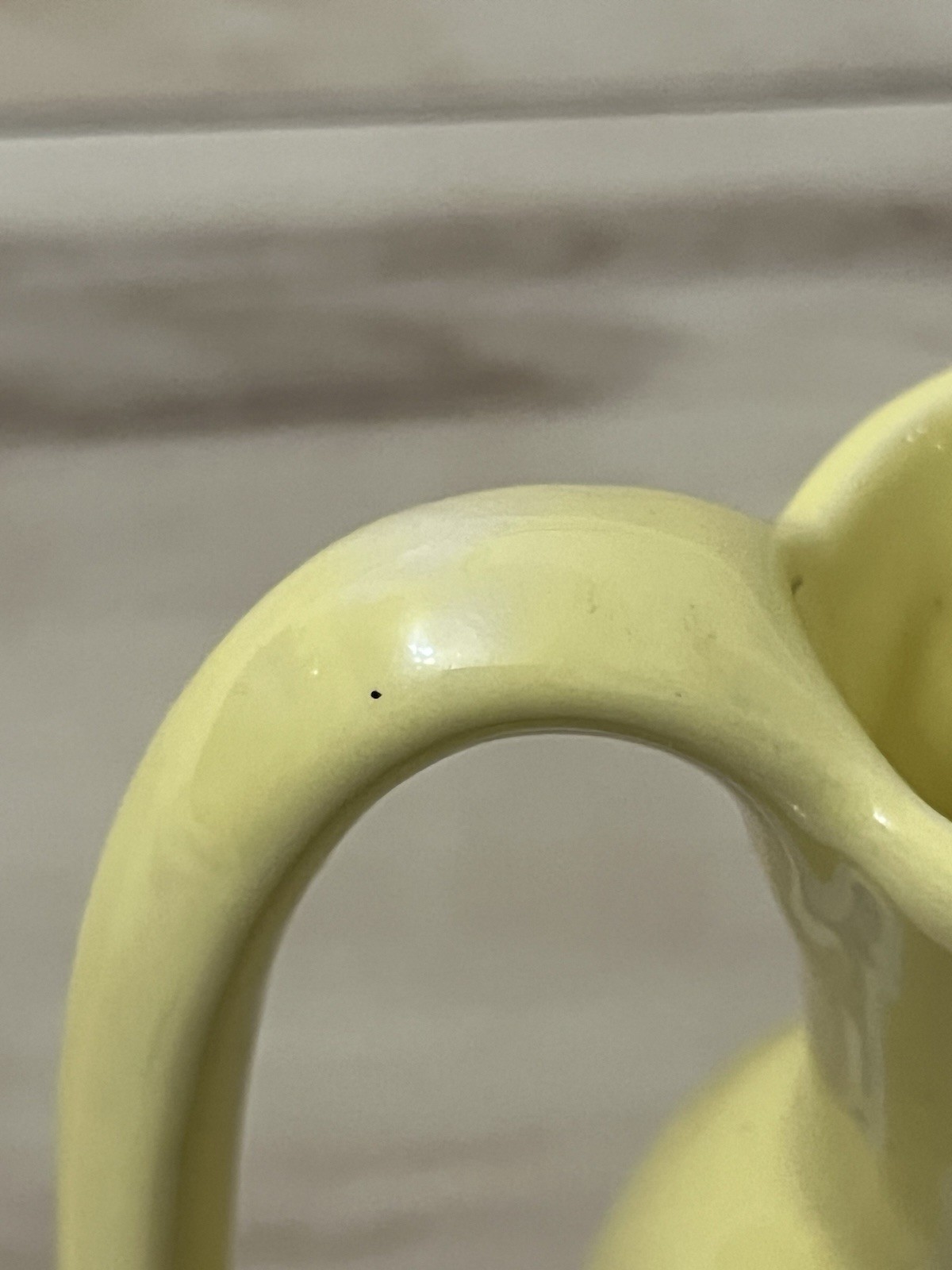 VTG 1950s/1960s Van Briggle? Art Pottery Yellow Ewer/Pitcher 10″ Unmarked