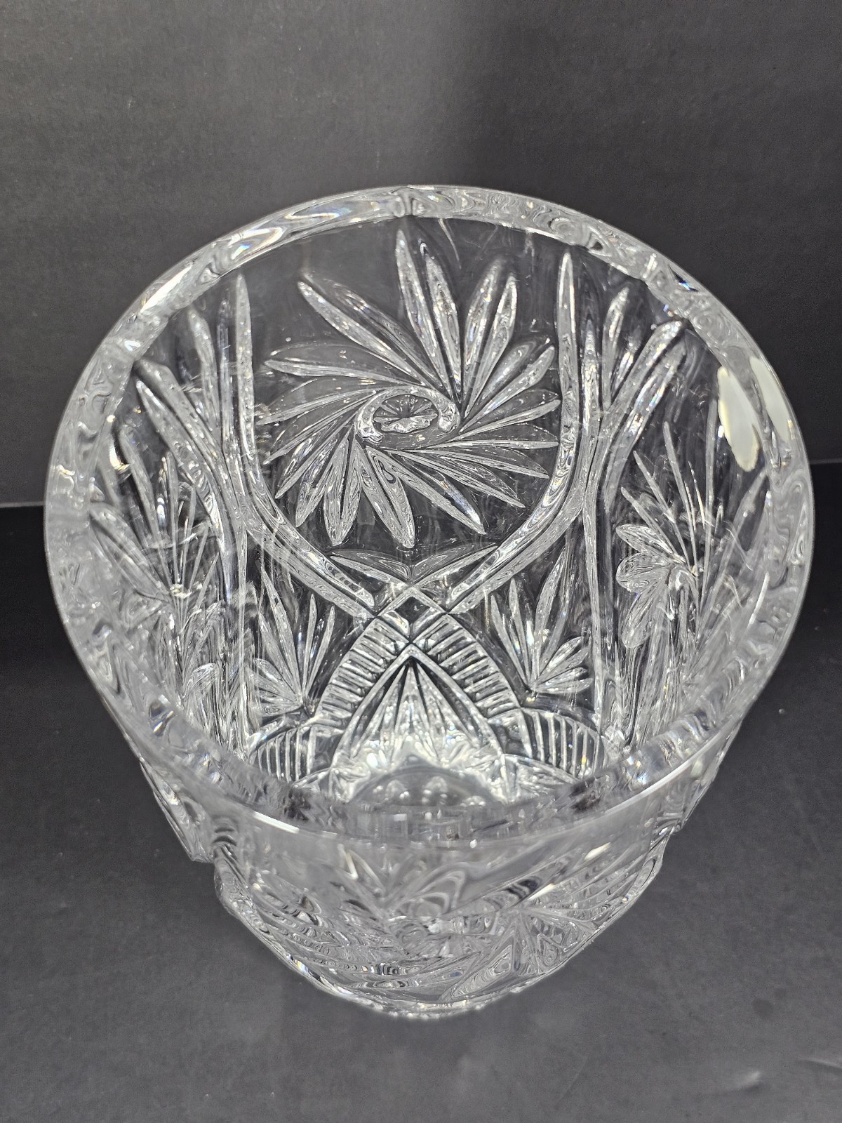Bohemia Czech Republic Large Lead Crystal Vase, 10″