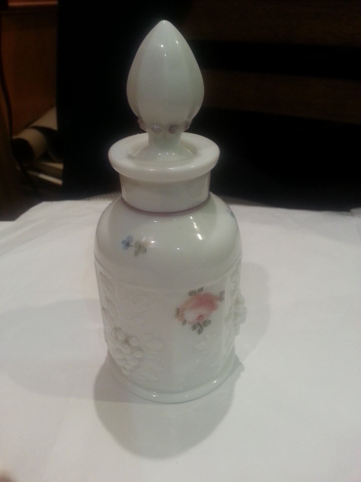 Westmoreland Paneled Grape RARE PG-75 Deorated Toilet Bottle