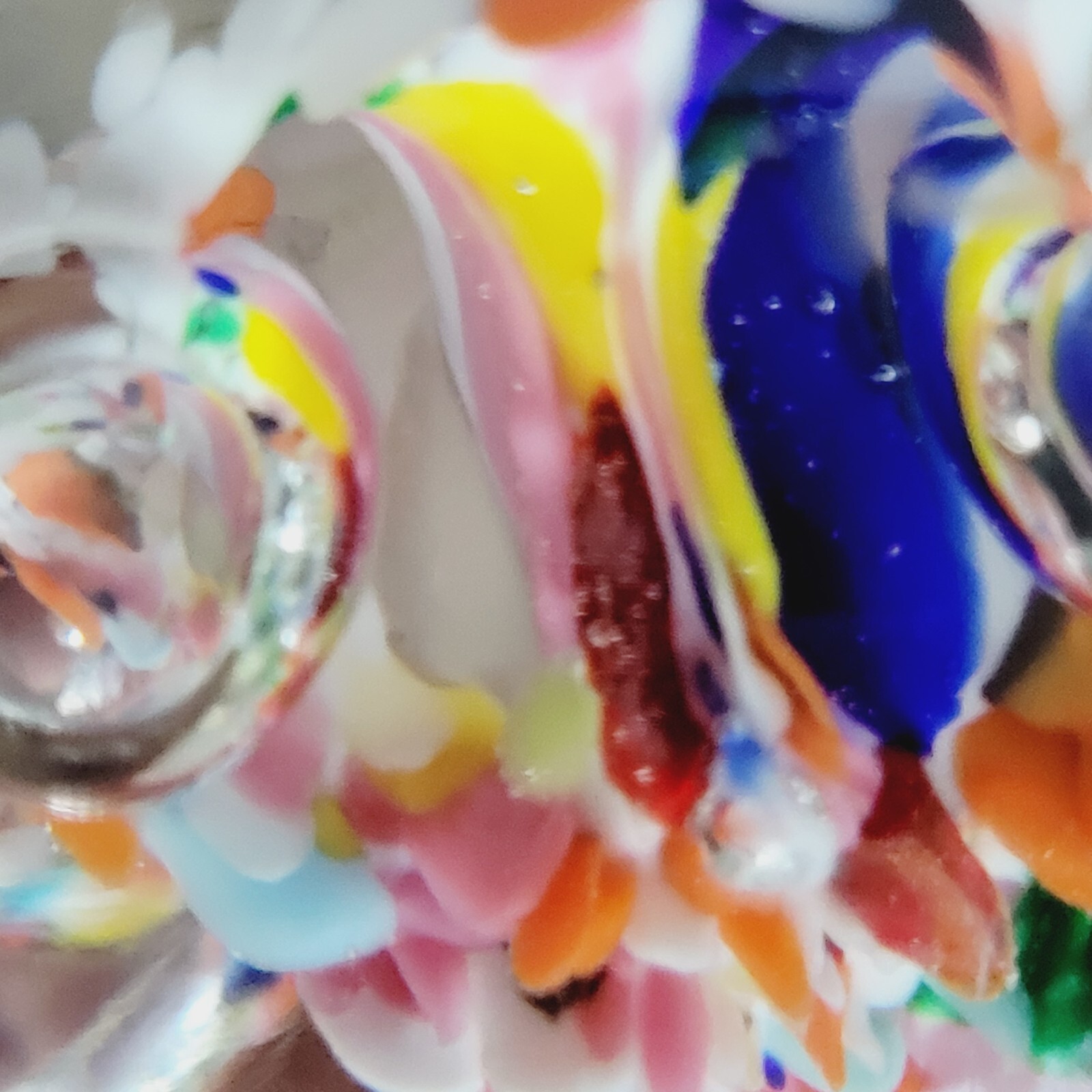 Maude Bob St Clair Colorful Art Glass Paperweight Control Bubbles 1975 Signed