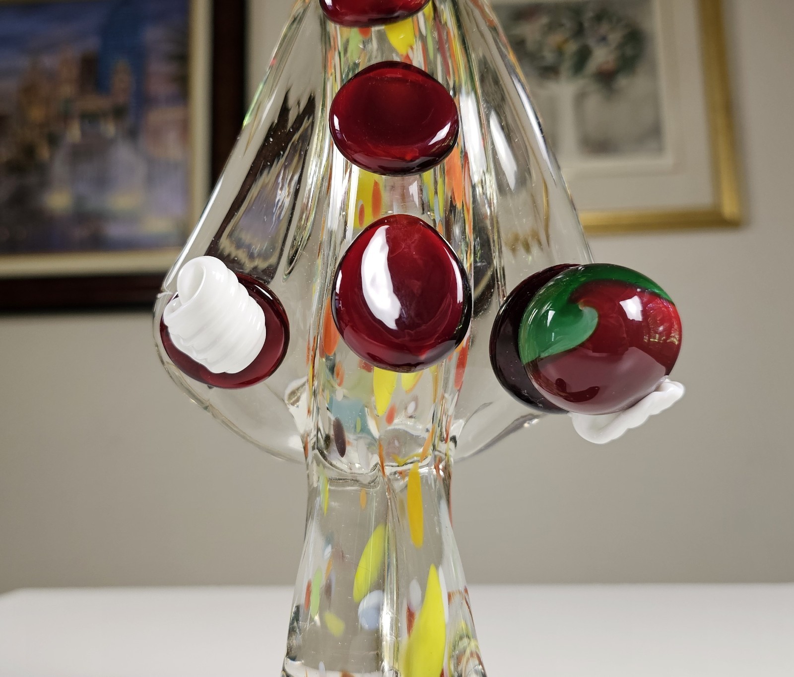 Vintage Koscherak Bros Murano Glass Clown 13.5″ Hand Blown Italian Art Figurine