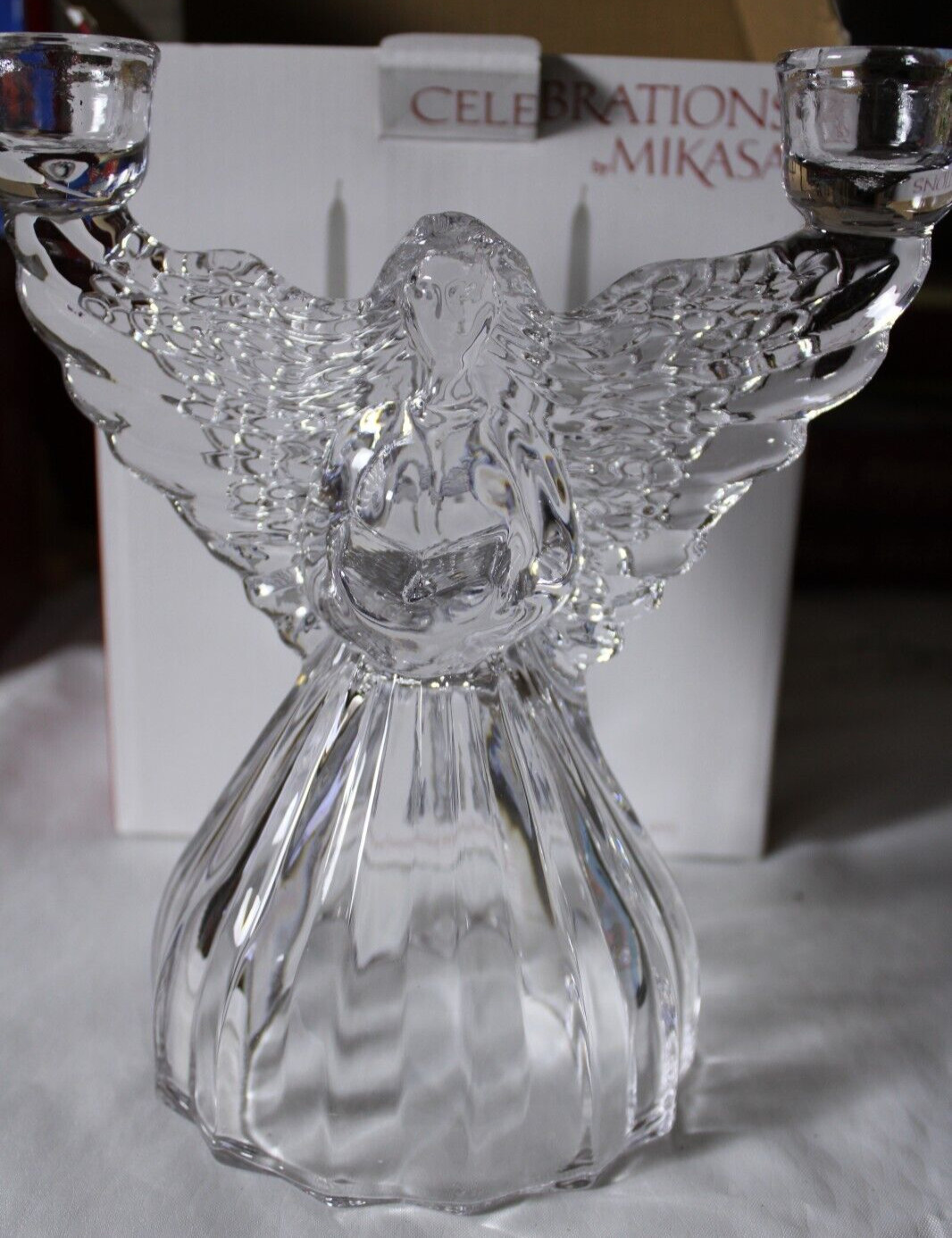 Mikasa Celebrations Angel Double Candlestick Holder By Mikasa New (Open Box)
