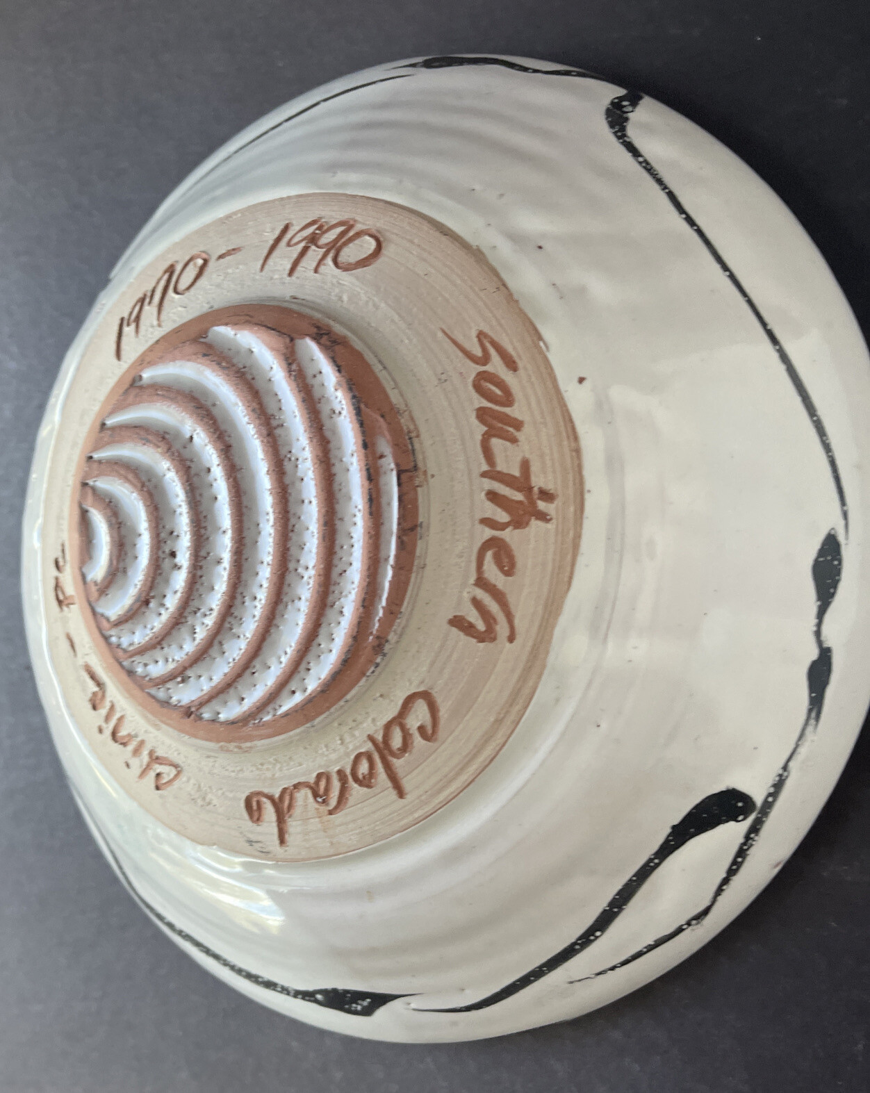 Rare Southern Colorado Clinic Pc – Pottery 80’s Style Arts & Crafts – Large Bowl