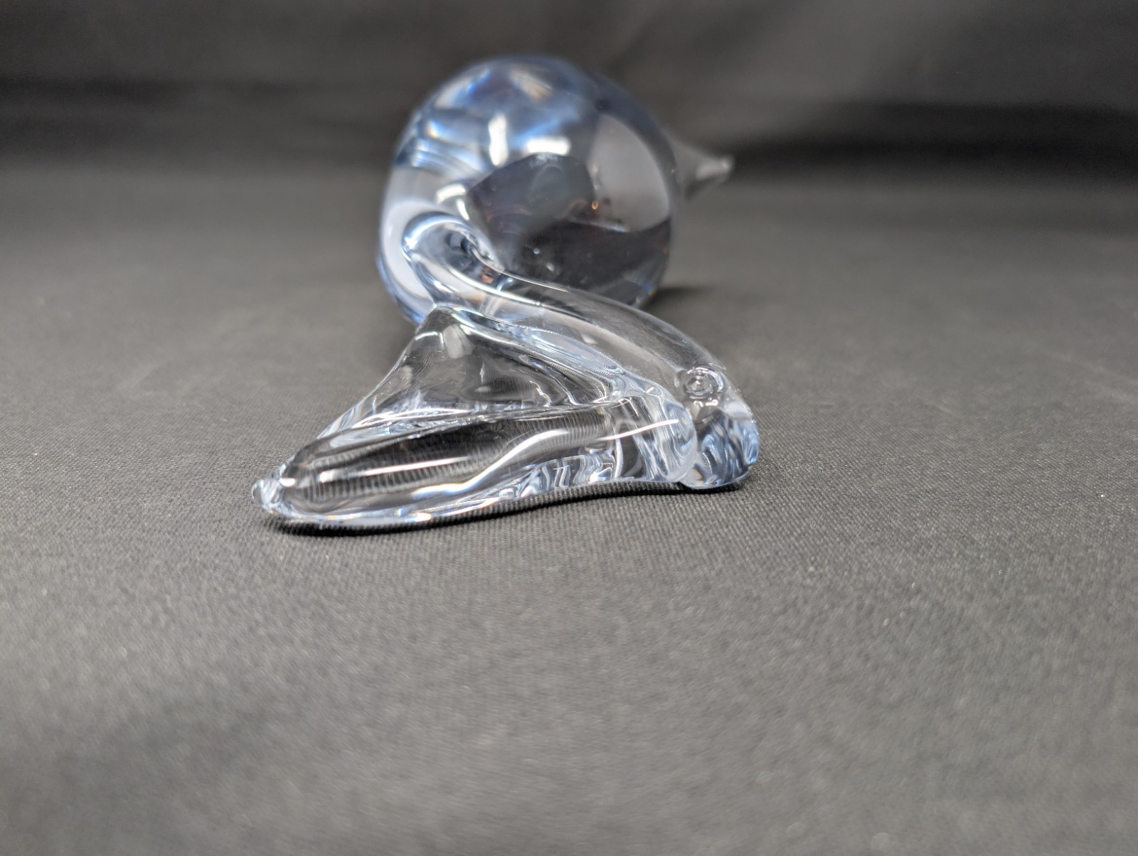 SIGNED! 6″ Archimede Seguso PELICAN Clear Glass Bird FIGURINE Vintage Murano