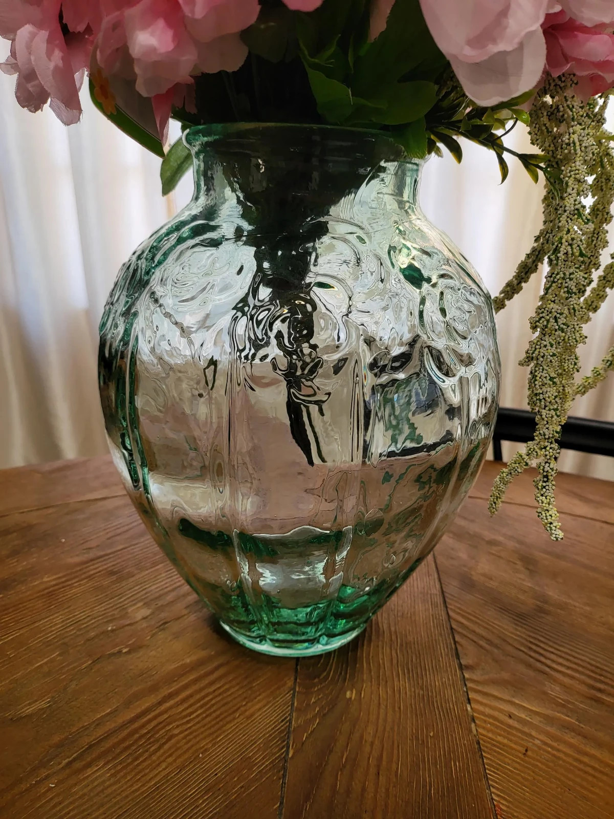 Niemen Stolle Vintage Art Deco Large Vase Transparent 1920-1949 Poland