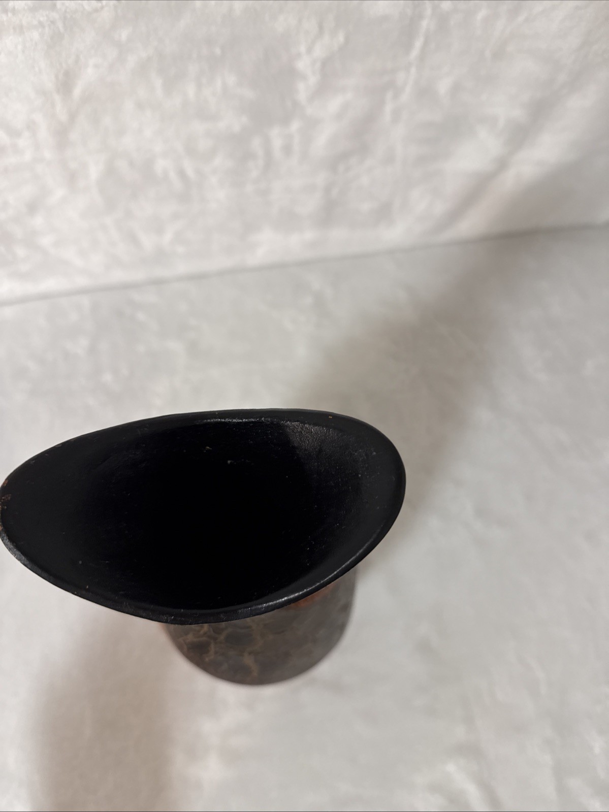 Vase Woodlook And Gold Crackle Glaze Ceramic Art Deco Unbranded 12.5”
