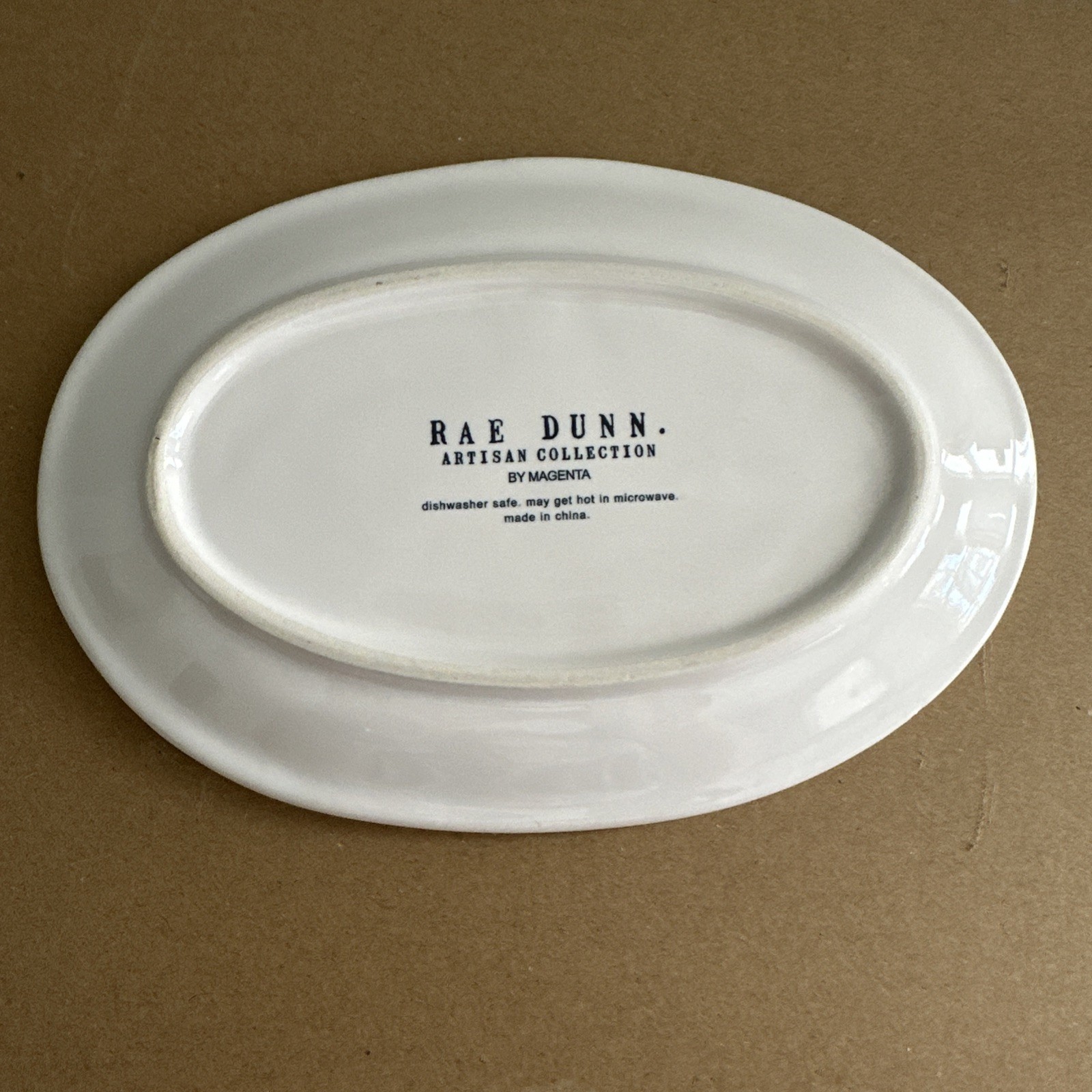 Rae Dunn Bicycle and Basket Oval Dish, Magenta, Artisan Collection