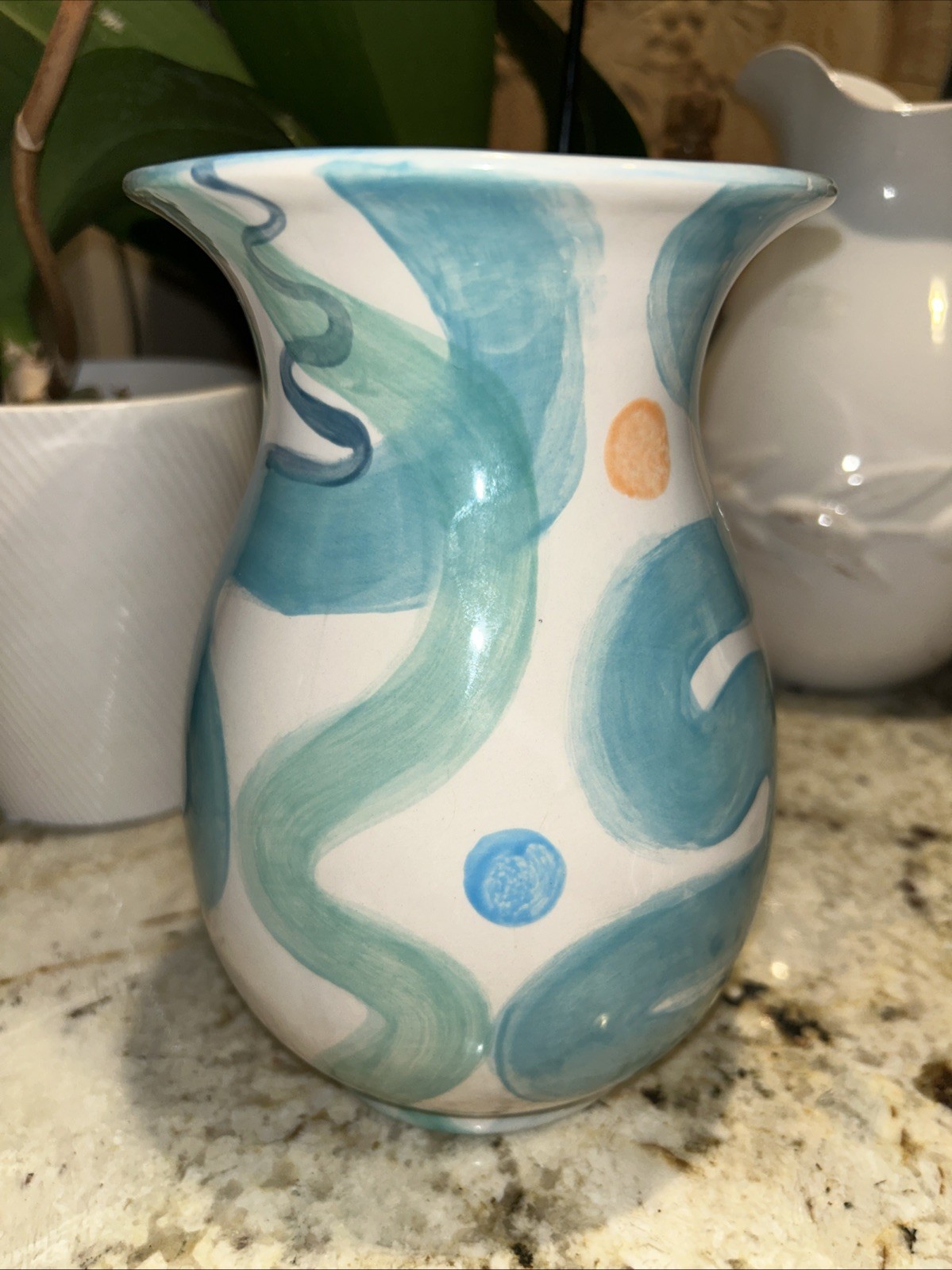 1980s Signed Studio Pottery Vase Whimsical And Fun