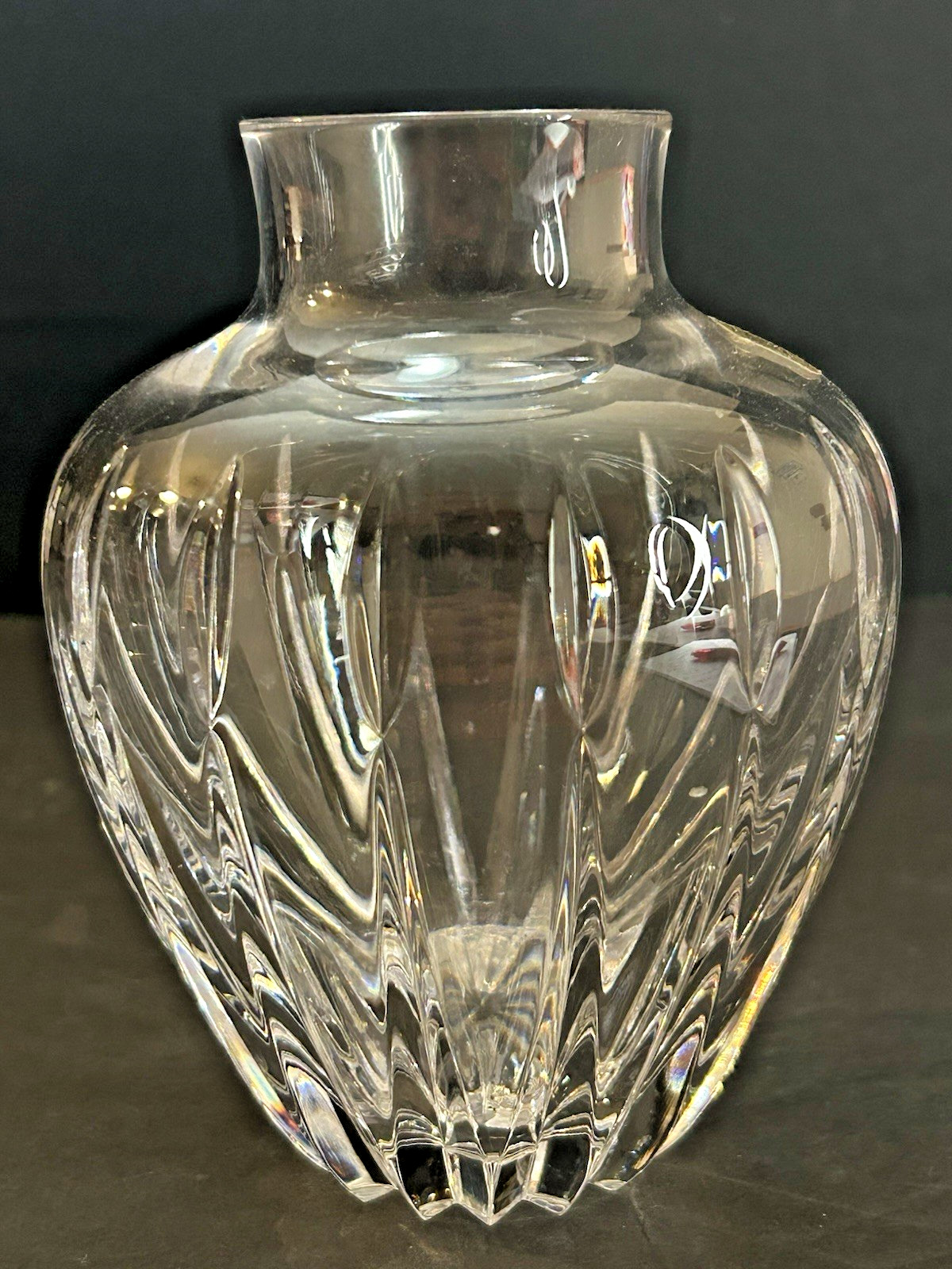 Atlantis Hand Blown 5.5” Crystal Vase From Portugal