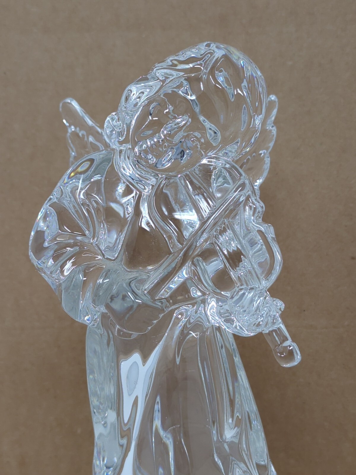 Mikasa Herald Collection German Lead Crystal Angel Playing Violin Statue