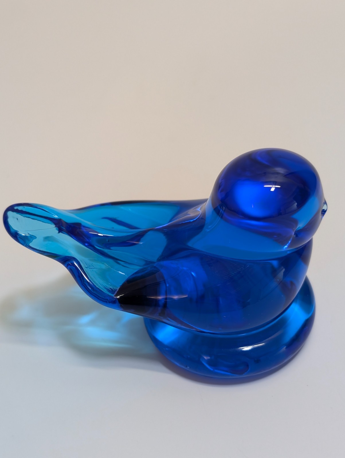 Vintage Blue Birds Of Happiness Cobalt Blue Signed Leo Ward 1996 & 2006 Set Of 2