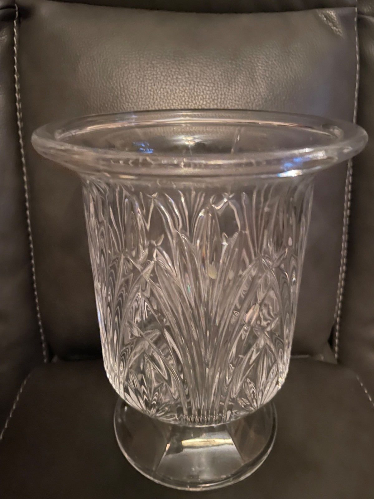 Royal Limited Crystal Hurricane Vase | 24% Full Lead | Hand Cut Glass