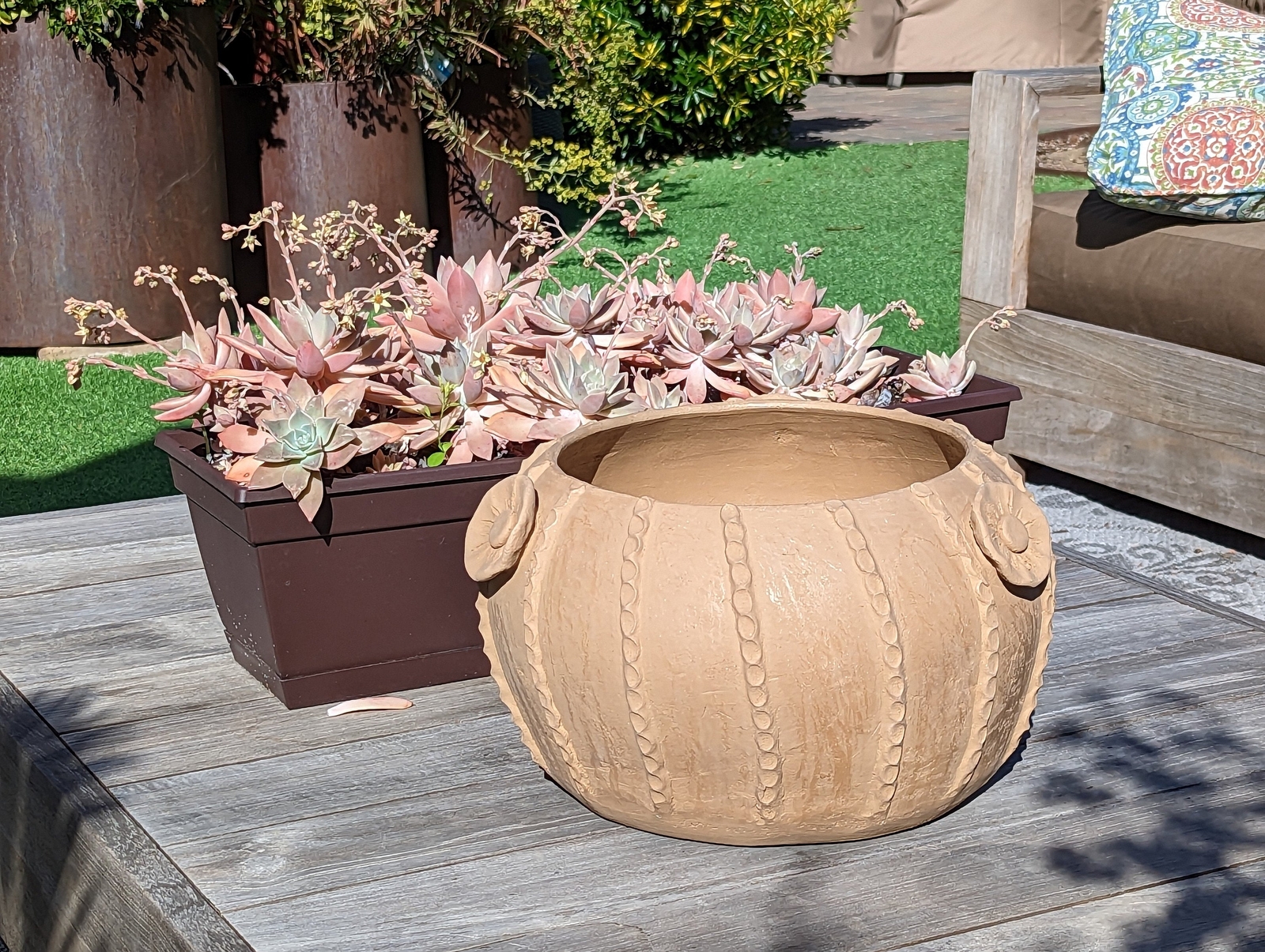 Ceramic Planter, Cactus Flower Pot, Handmade Mexican Pottery Plant Pot
