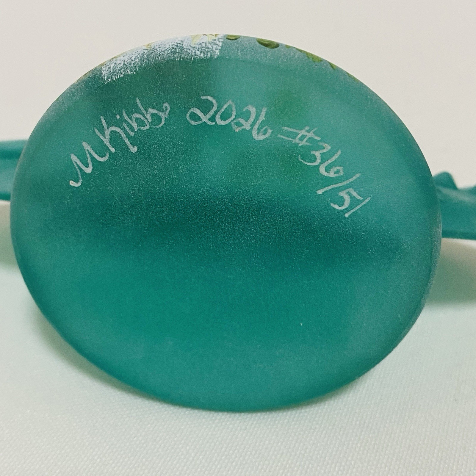 Fenton “Spring Bunny” Teal Dealer Logo 2026 Limited Edition #36 of 51 Signed