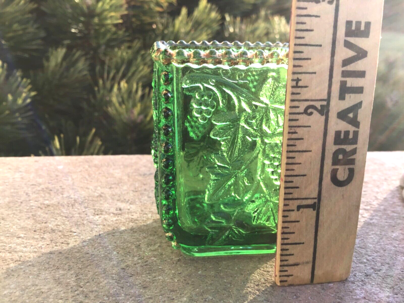 Victorian Toothpick Holder EAPG Emerald Green California Pattern U.S. Glass