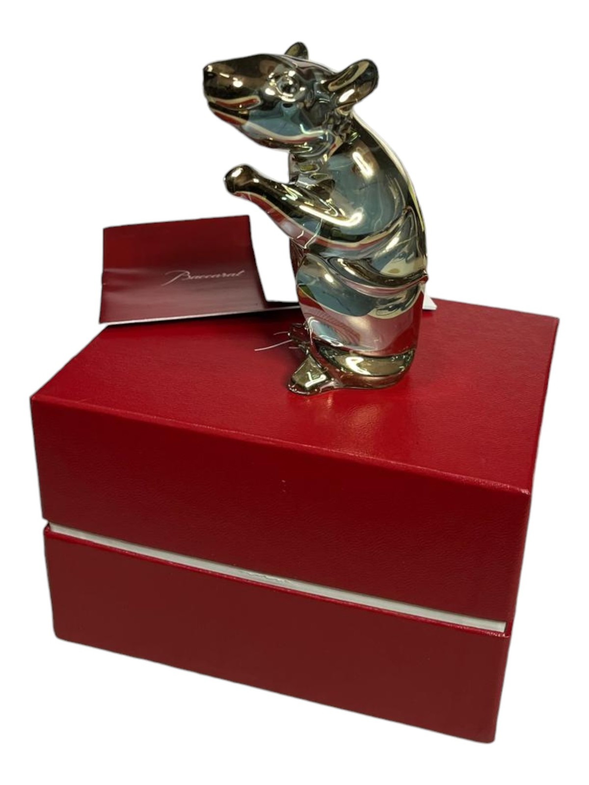 Baccarat 2813062 Crystal Zodiac Gold Mouse 2020 Figurine MSRP $320