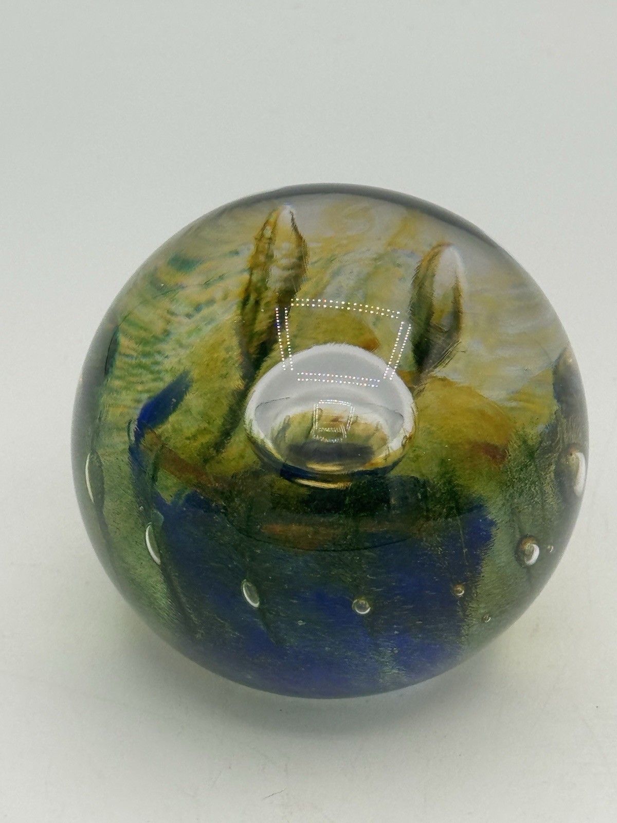 Fred Wilkerson Art Glass Paperweight ~ Signed & Dated 2001