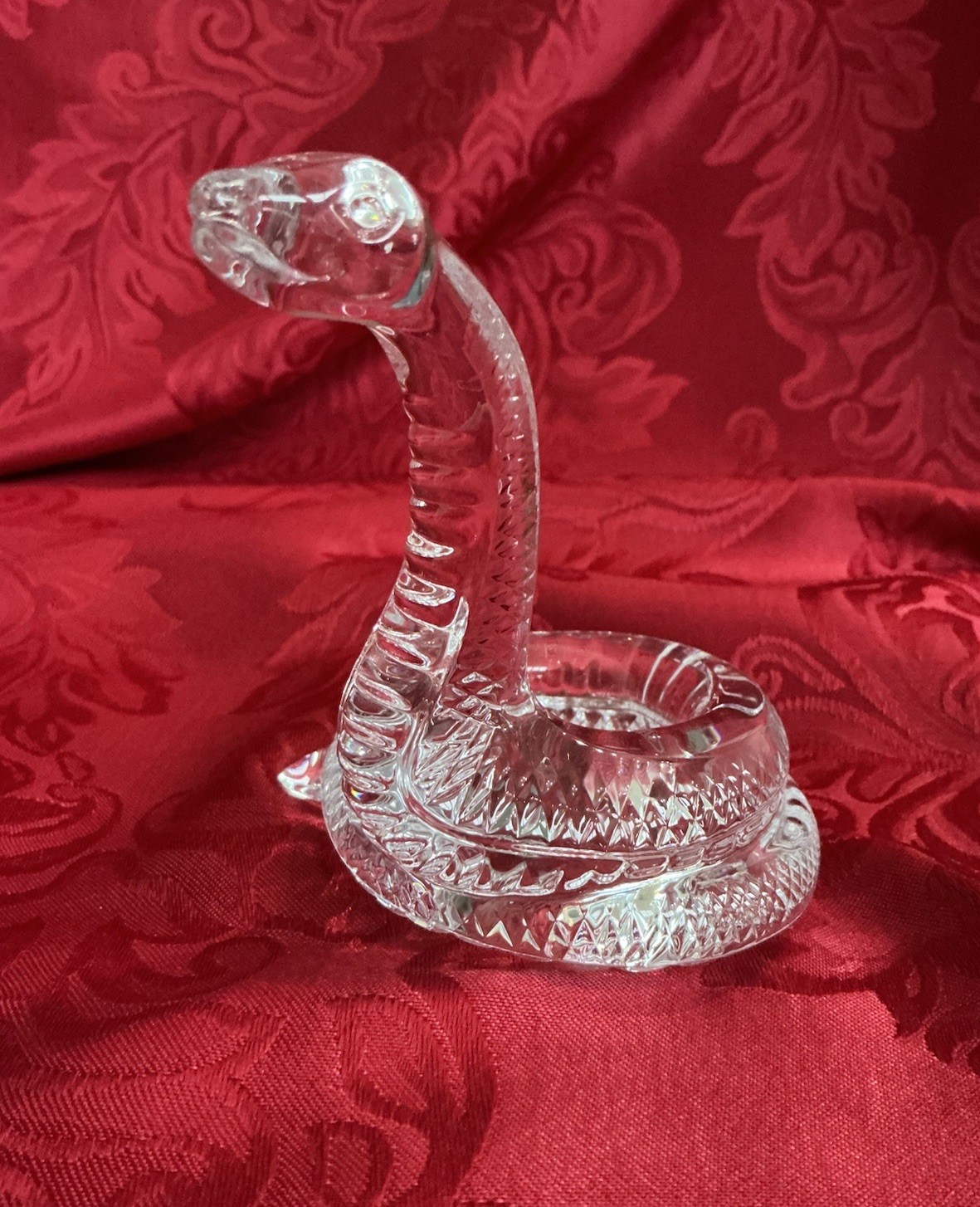 NIB NEW FLAWLESS Exquisite BACCARAT France Glass 2025 SNAKE COBRA Crystal Figure