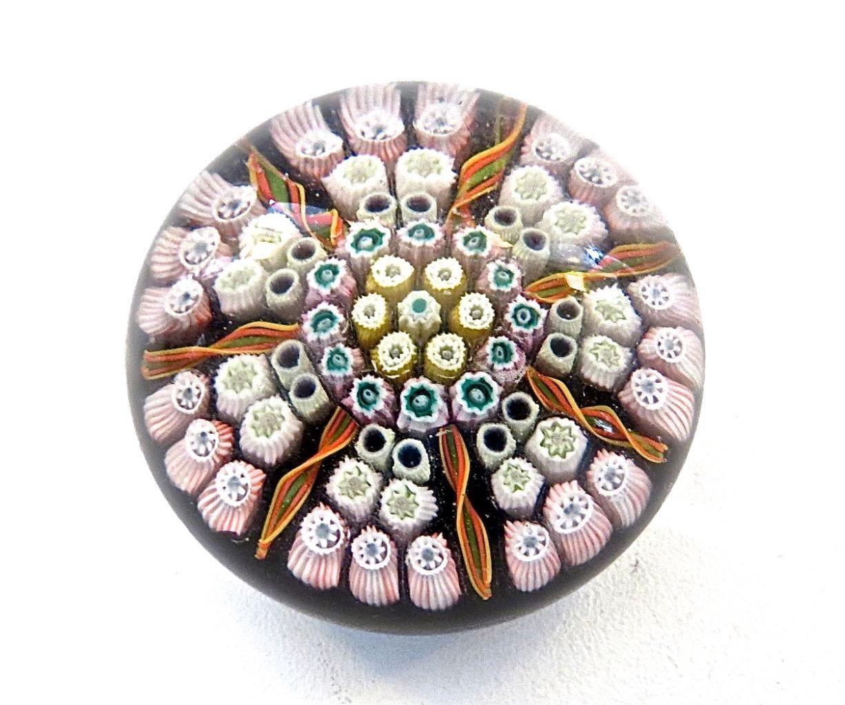 Antique Murano Art Glass Millefiori Paperweight 2 1/4 inch Little Gem