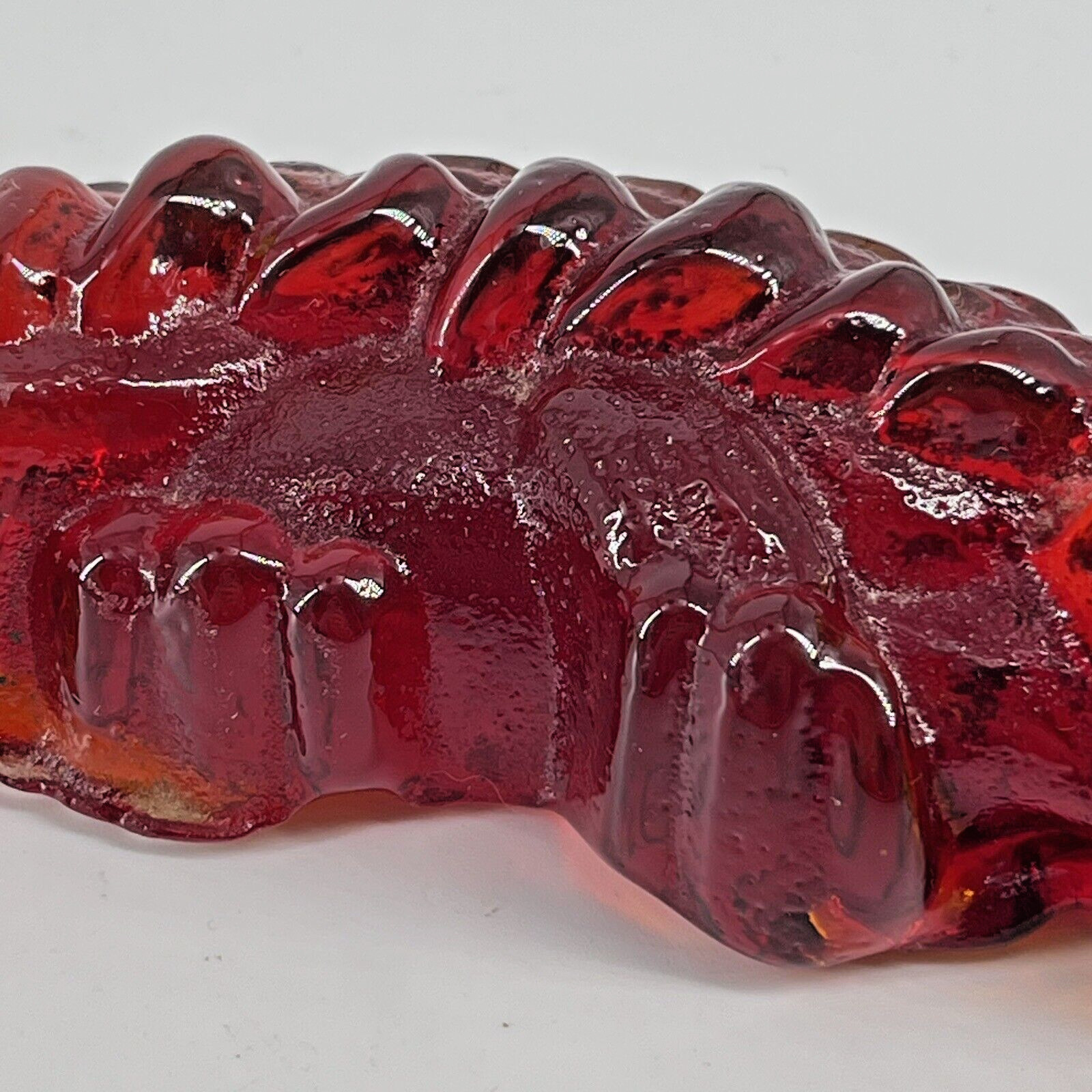 Handblown Art Glass Alligator Figurine Terra Studios Bluebird of Happiness Amber