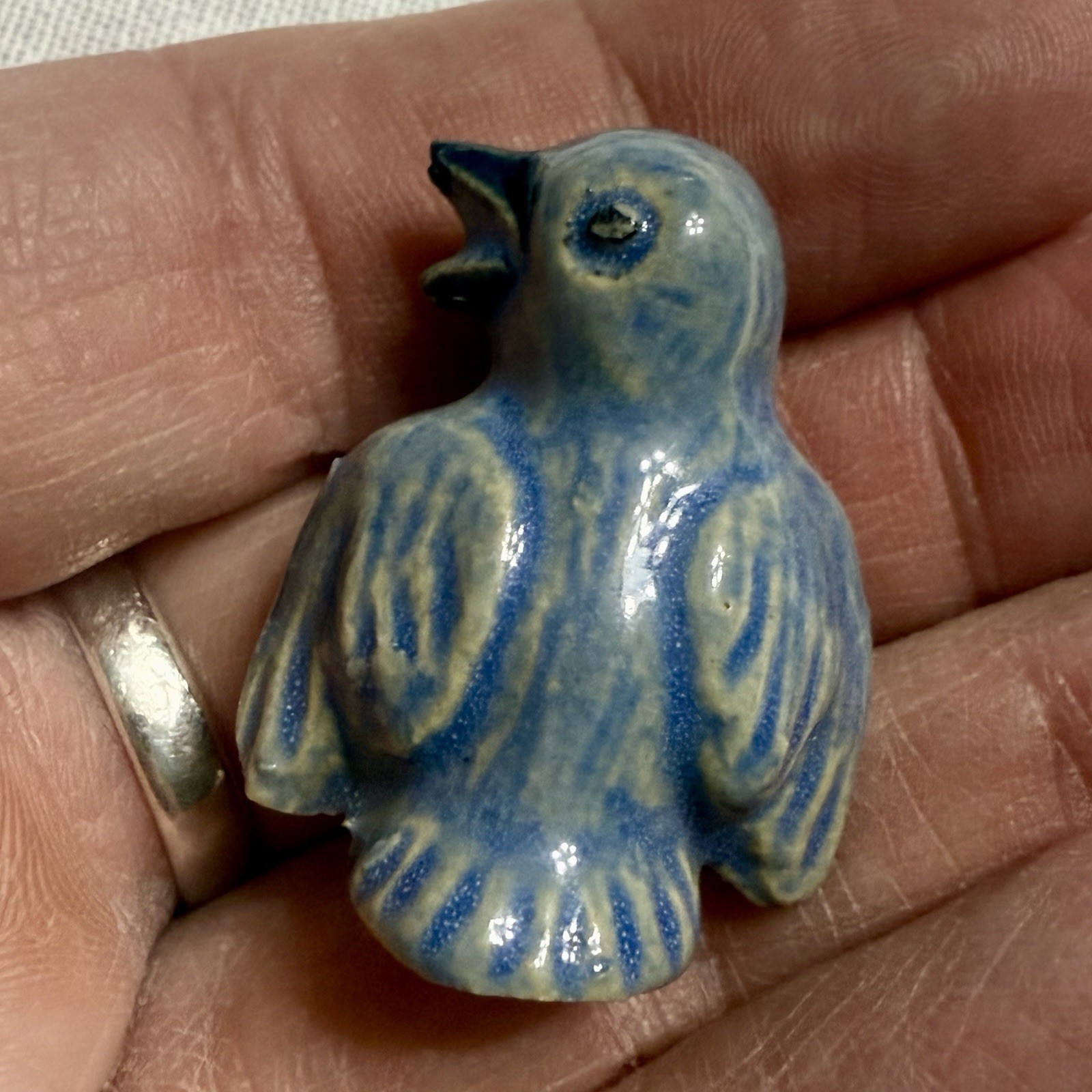 Vintage Rosemeade Mini Miniature Bluebird Figurine 1.25” tall RARE