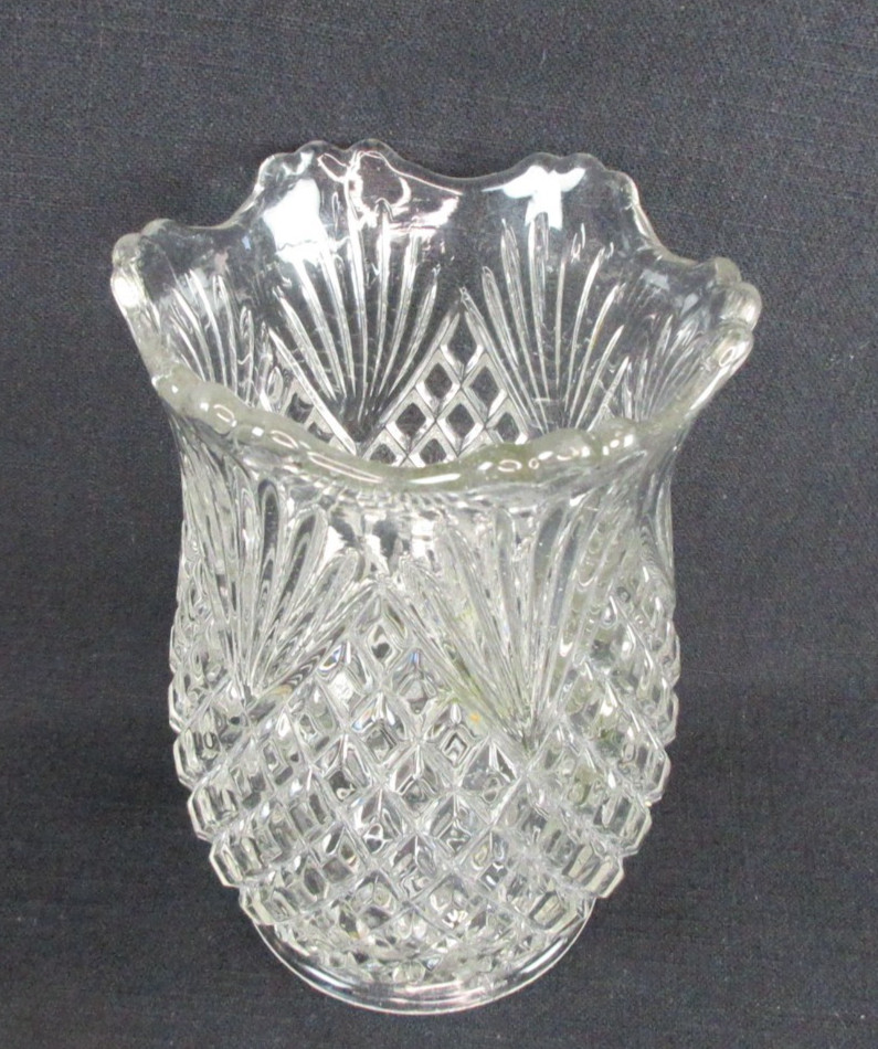 EAPG Celery Vase-Pineapple & Fan-c.1895-U.S Glass