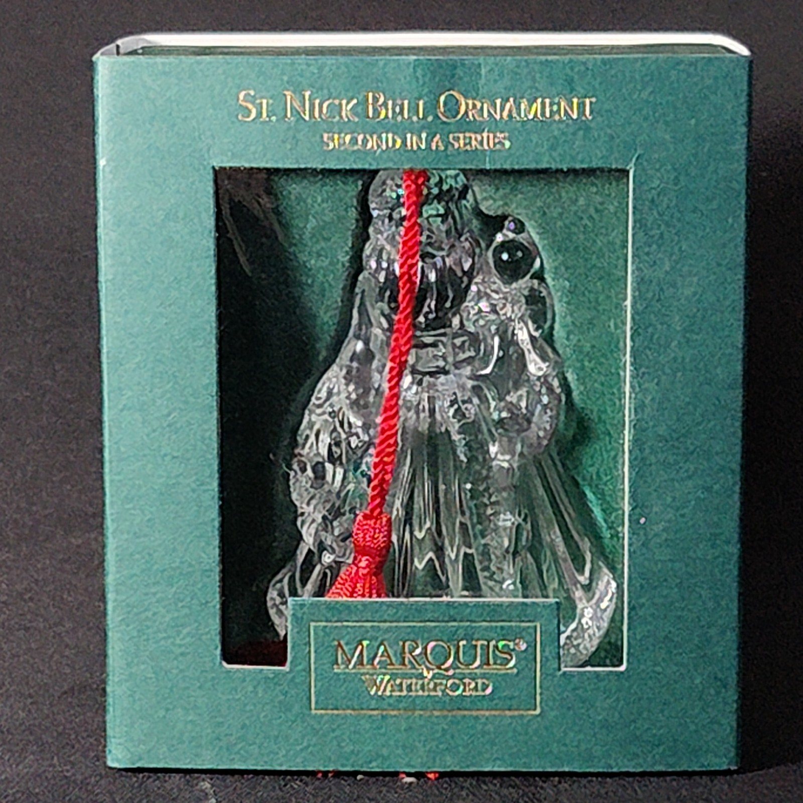 WATERFORD Marquis ST NICK BELL ORNAMENT, Christmas, Made in Germany, 2001