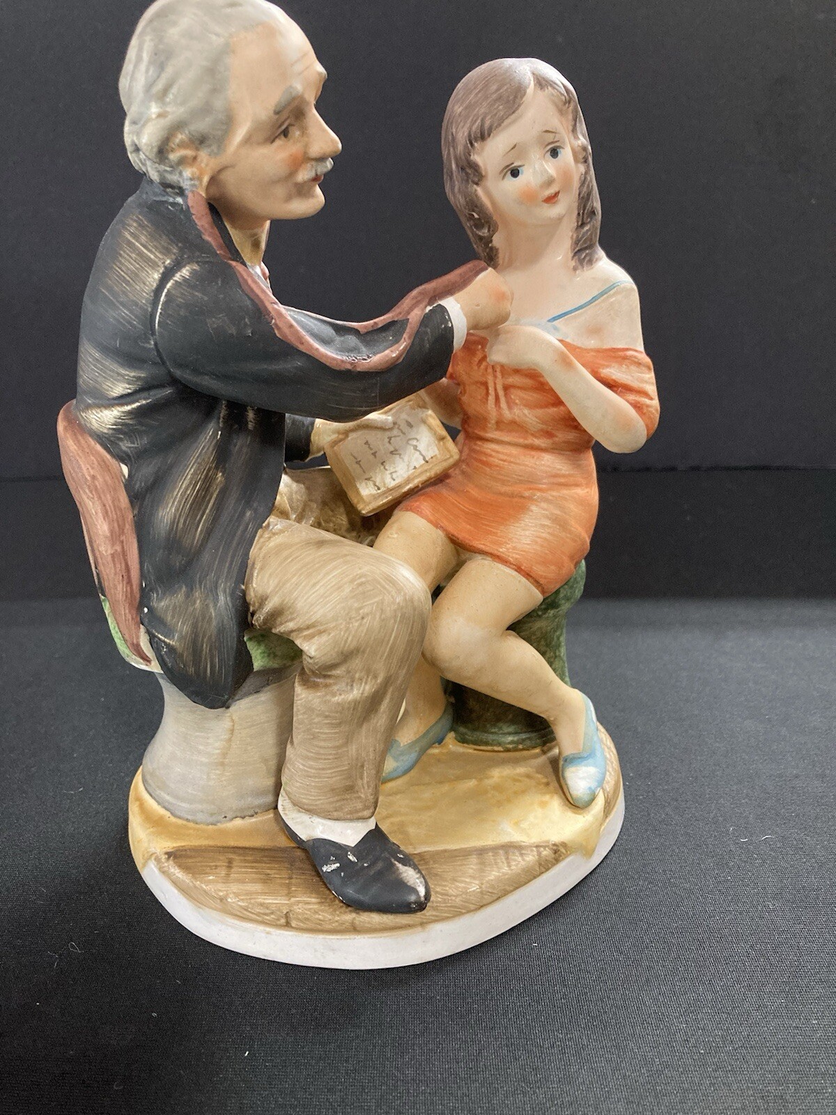 Norleans Porcelain Naughty Doctor Visit Exam Of Young Woman Figurine