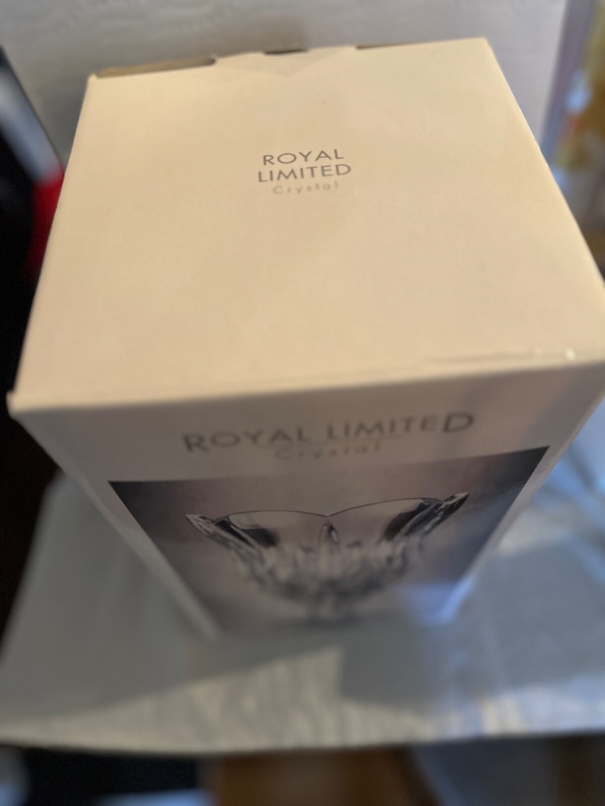Vintage Crystal Vase/Candle Holder Royal Limited Crystal 2000 w Original Box NOB