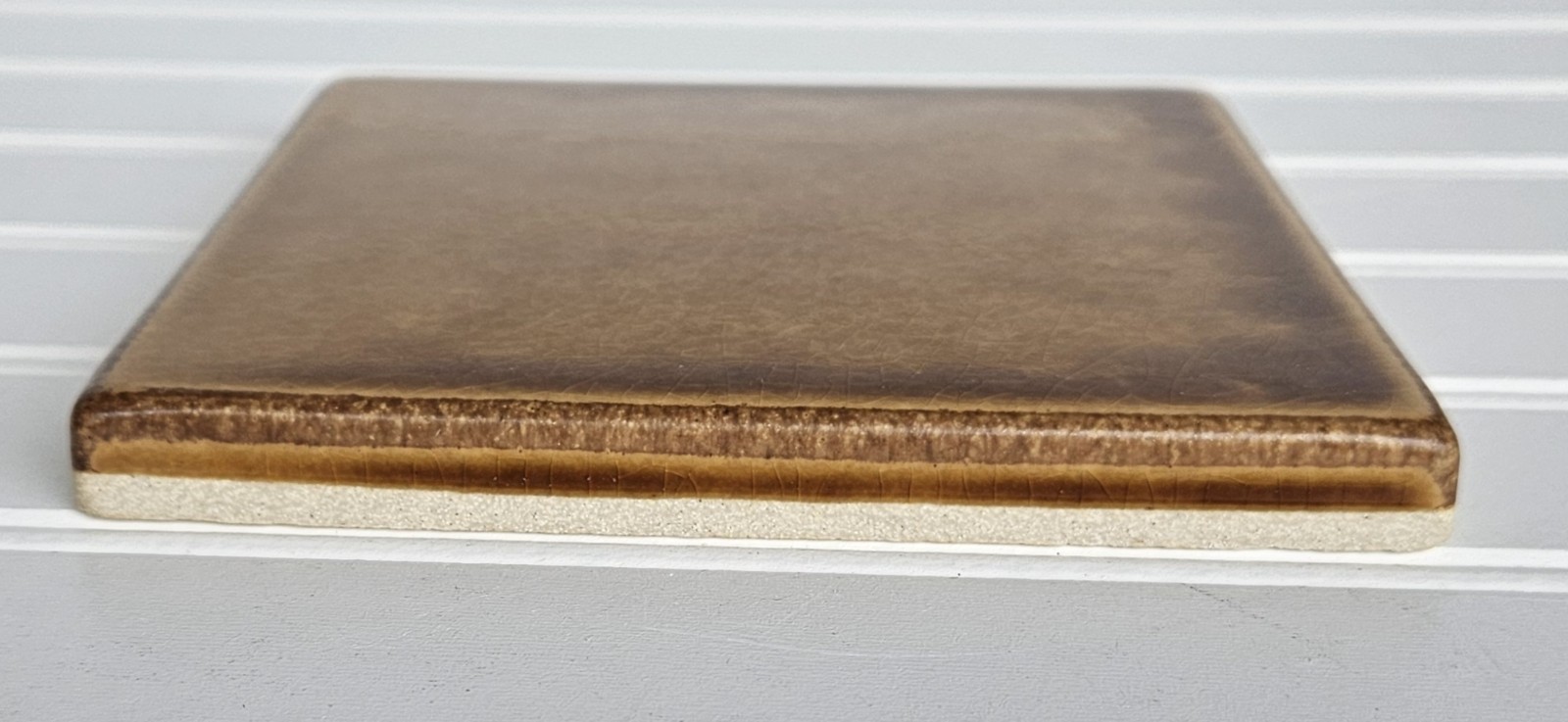 Motawi Tileworks Brown Chestnut Glazed Glossy Tile Ann Arbor Michigan 6×6 -TDD