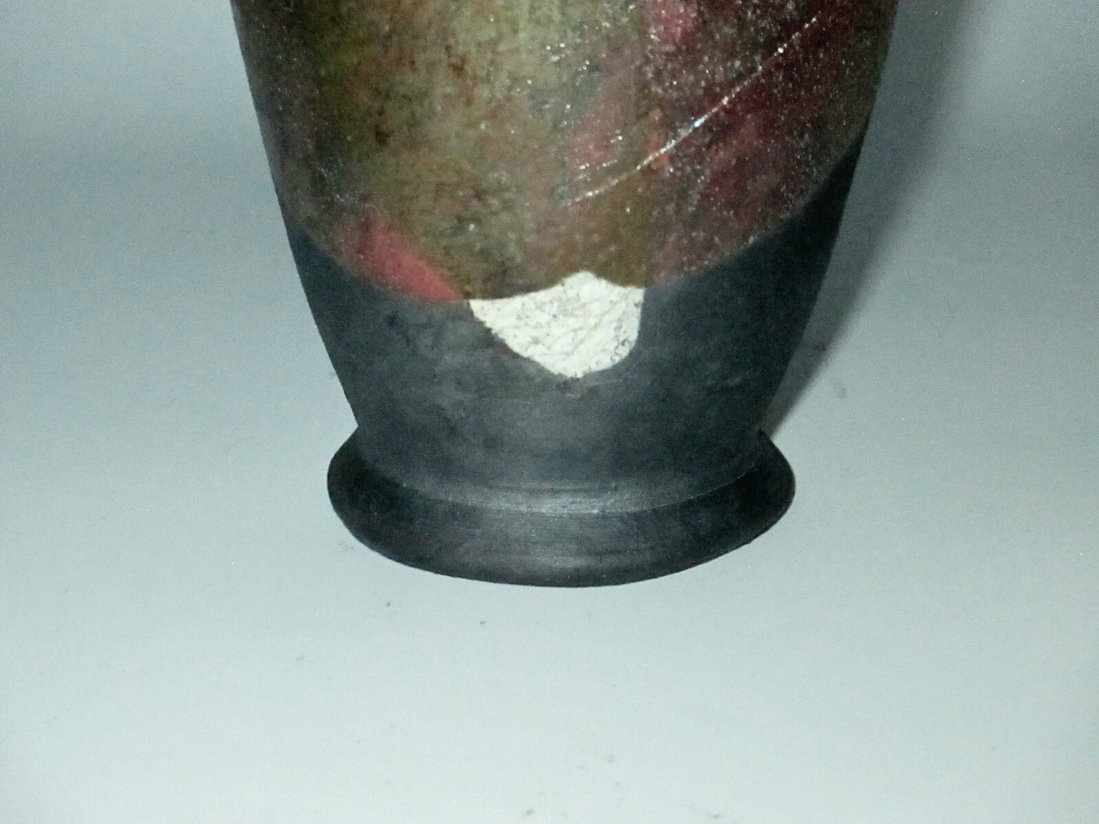 Raku Pottery Vase-Hand Painted, Artist Signed