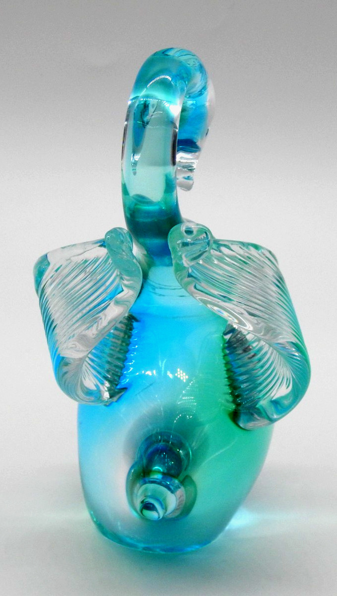 Murano V. Nason & C Art Glass Swan Sculpture Multicolor Hand Blown Mid-Century 8