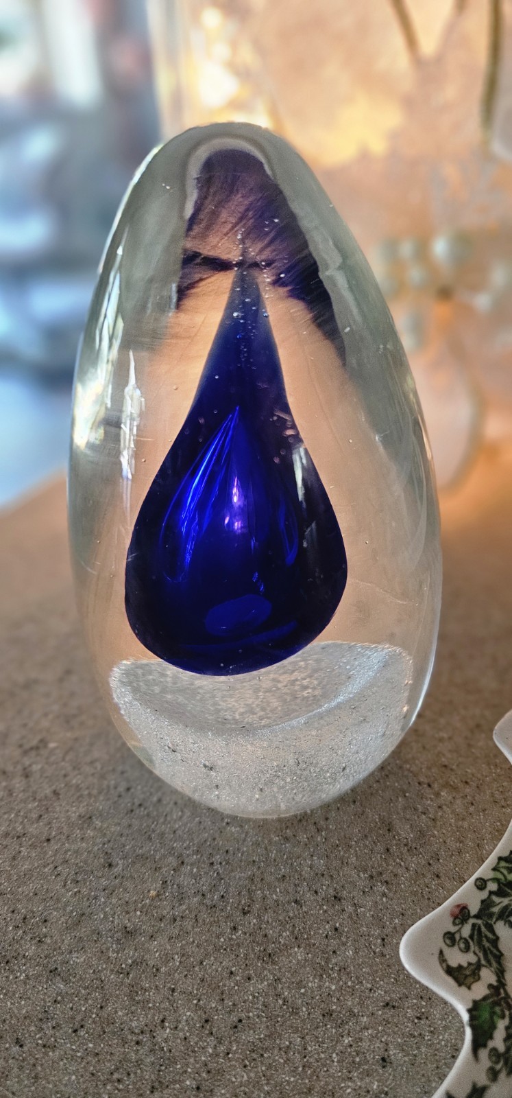 Handmade Blownglass Cobalt Blue 7 Inches Tall