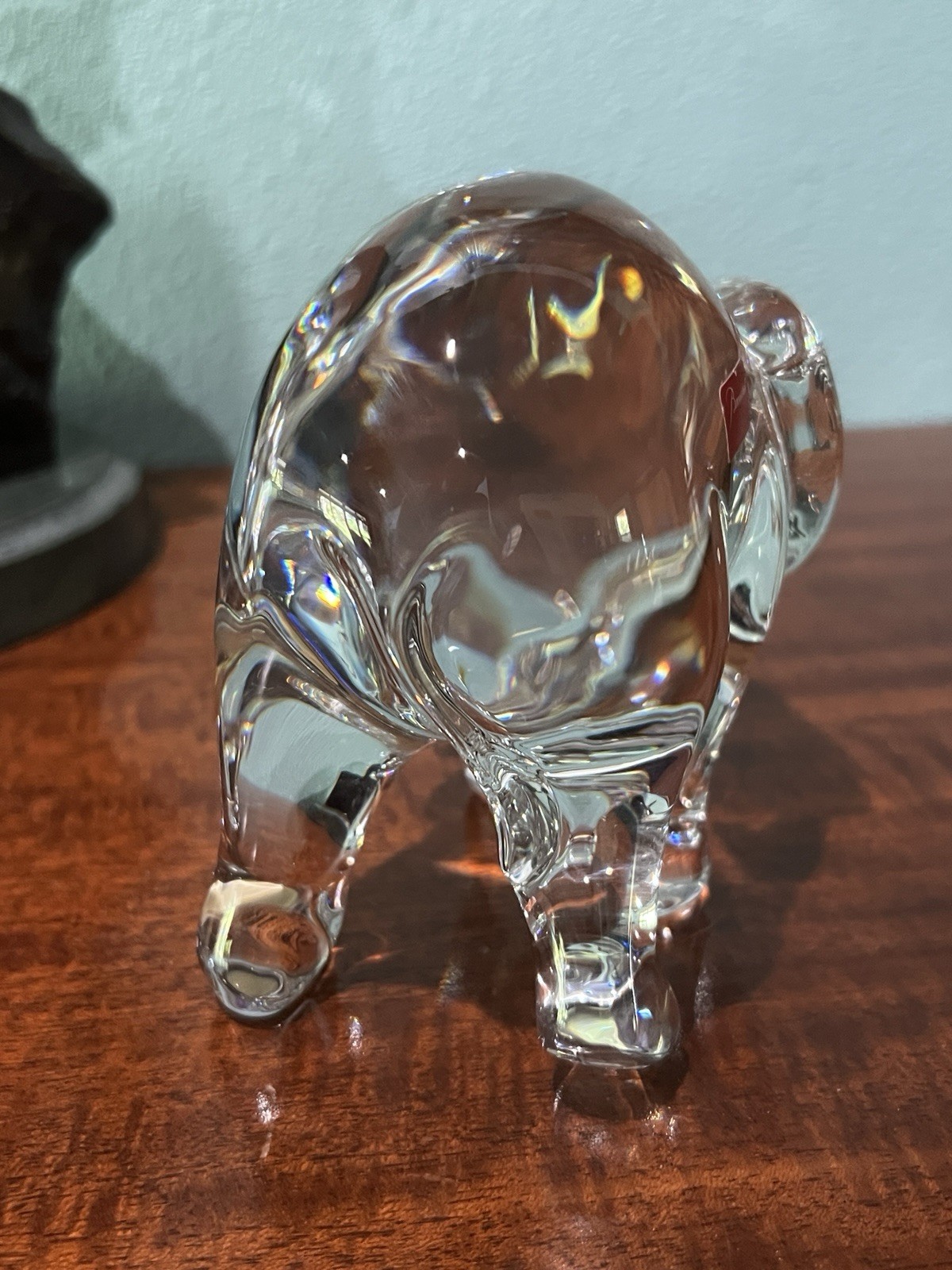 Baccarat 8” Crystal Elephant Perfect Condition Glass Figurine