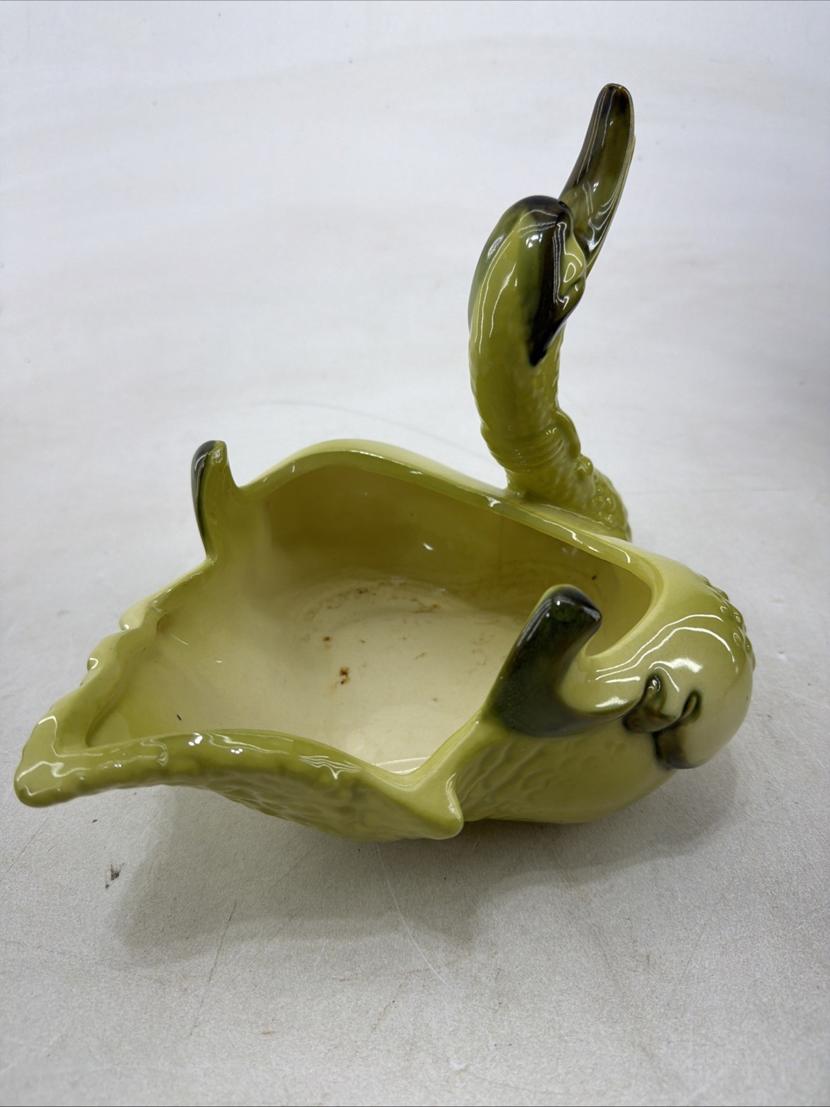 Vintage Mid Century Pottery Small Planter Goose Gosling Candy Coin Dish