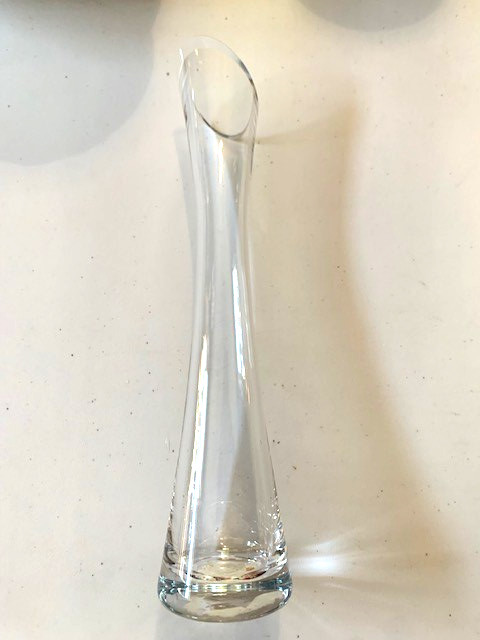 GLASS ART DECO BUD VASE PERFECT 11 BY 2, 1 & 1.5 INCHES