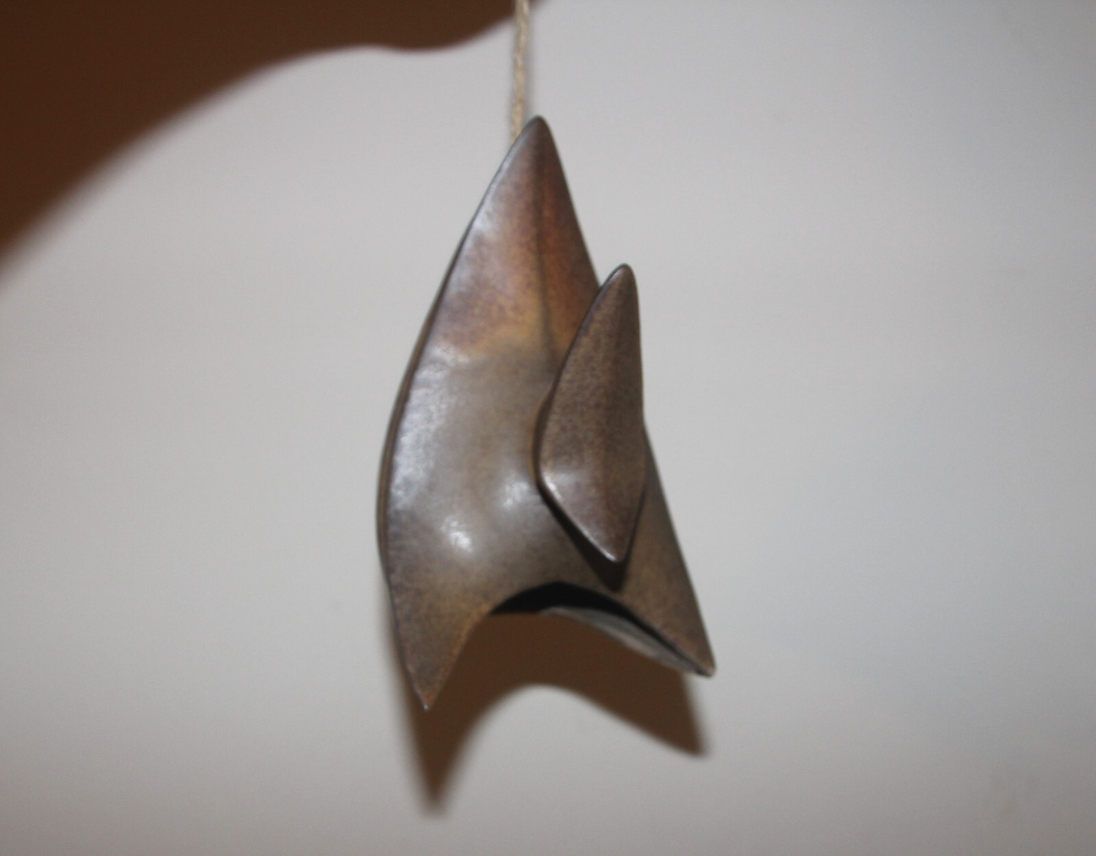 McAfee Pottery ANGELFISH Hanging Wind Chime Vint 1960’s Very RARE-Signed 6.75″