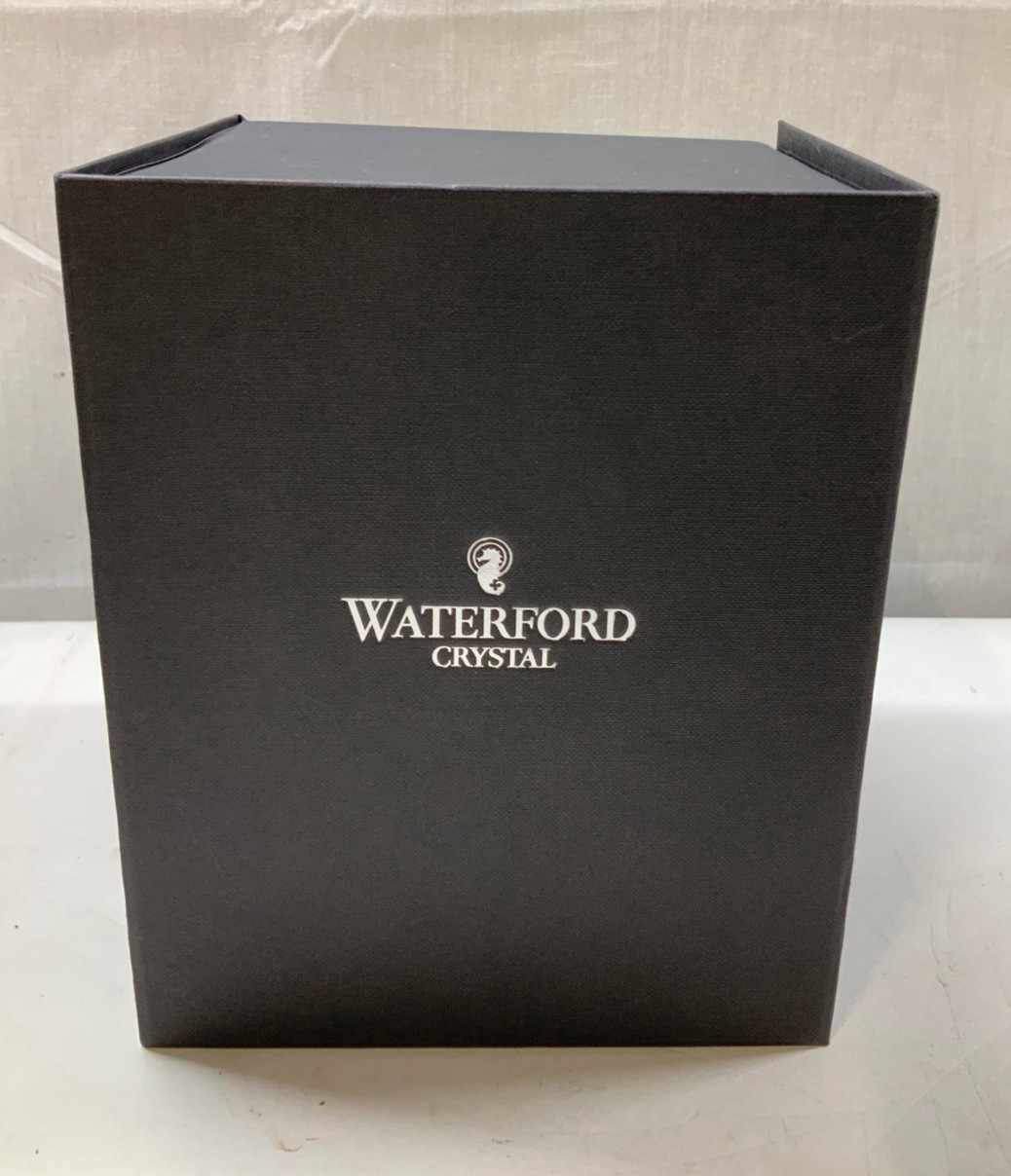 Waterford Lismore Pierce Open Footed Hurricane Candle Holder Vase 6.5″ New N Box