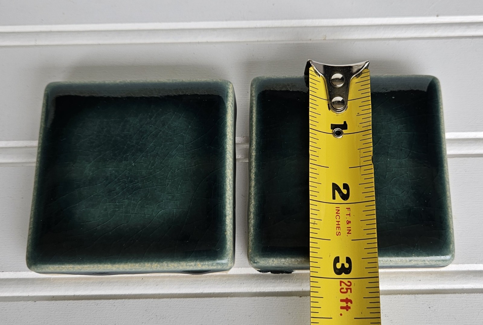 Motawi Tileworks Sapphire Glazed Glossy Tile Ann Arbor Michigan 2 PC. 3×3