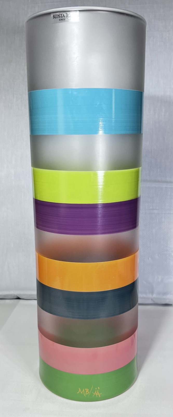 Kosta Boda Serpentine Signed Monica Backstrom 12.5 Inch Vase