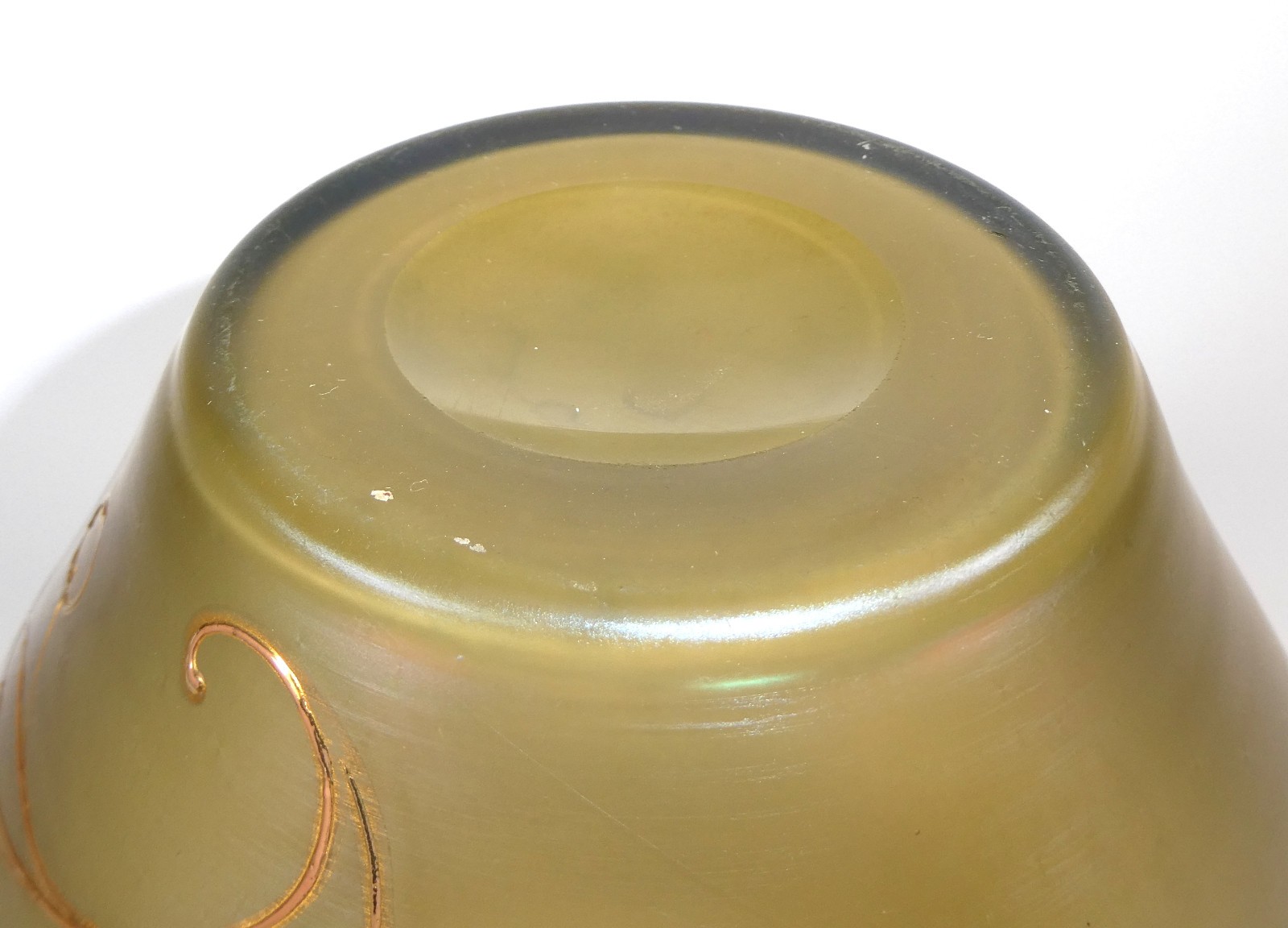 Art Nouveau Uranium Glass Vase, Eleonorenheim, c. 1900–1919, Bohemia